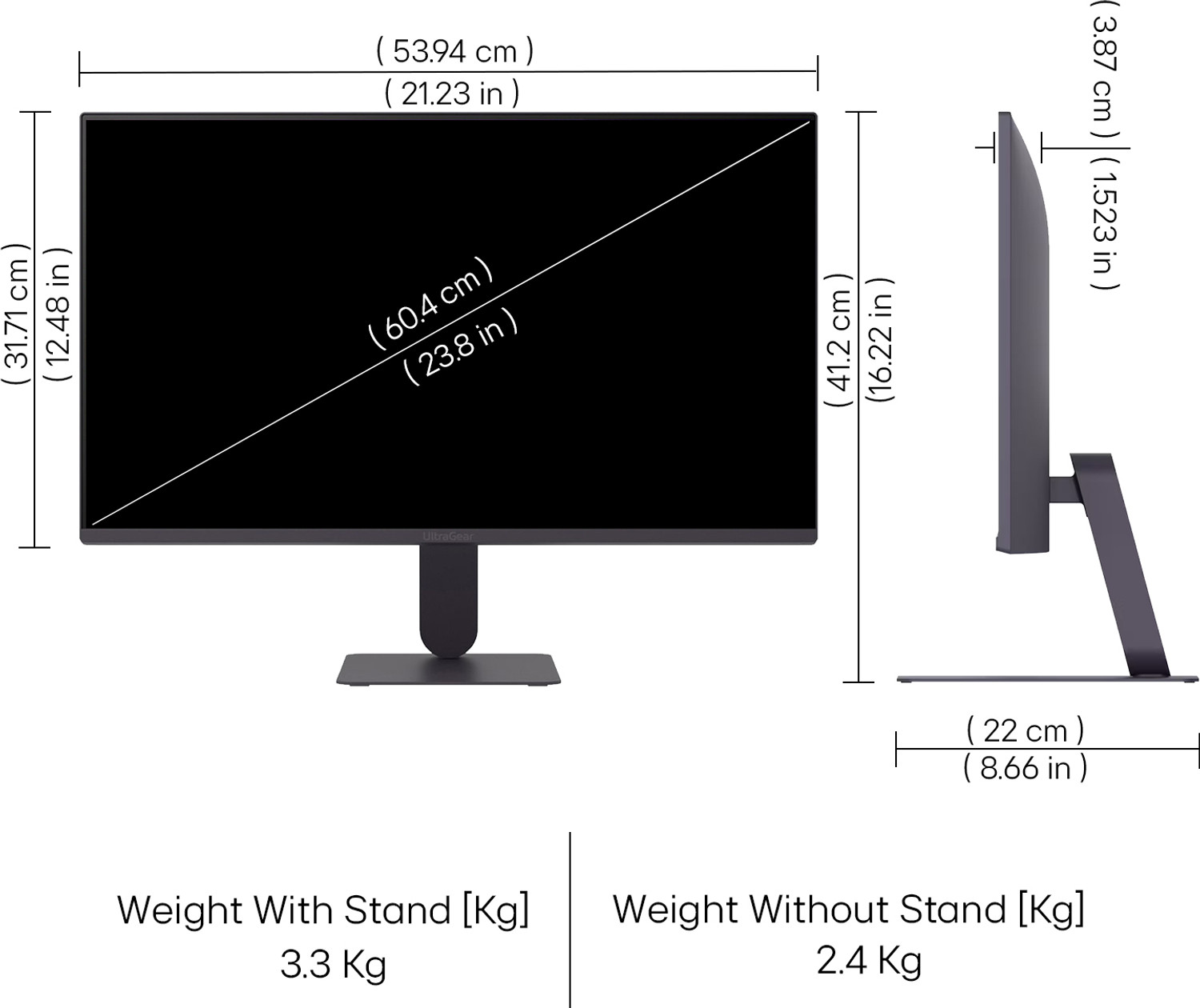 Image of LG UltraGear 60.96 cm (24 inch) Full HD IPS Panel 24-inch FHD (1920x1080) IPS display, 120Hz (O /C 144Hz) refresh rate / 1ms MBR, NVIDIA G-SYNC Compatible / AMD FreeSync Premium Pro Monitor (24G411A-BB.ATREMVL)