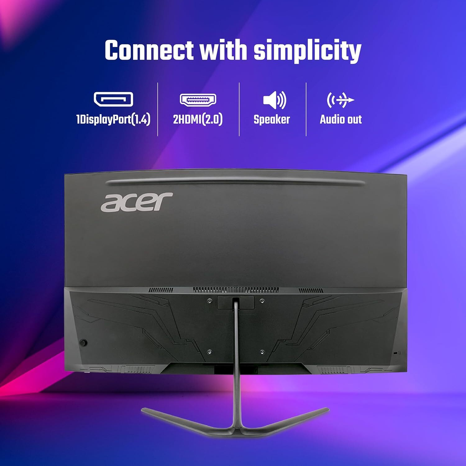 Image of Acer 80.01 cm (32 inch) Curved Full HD LED Backlit VA Panel Gaming Monitor (ED320Q X2)