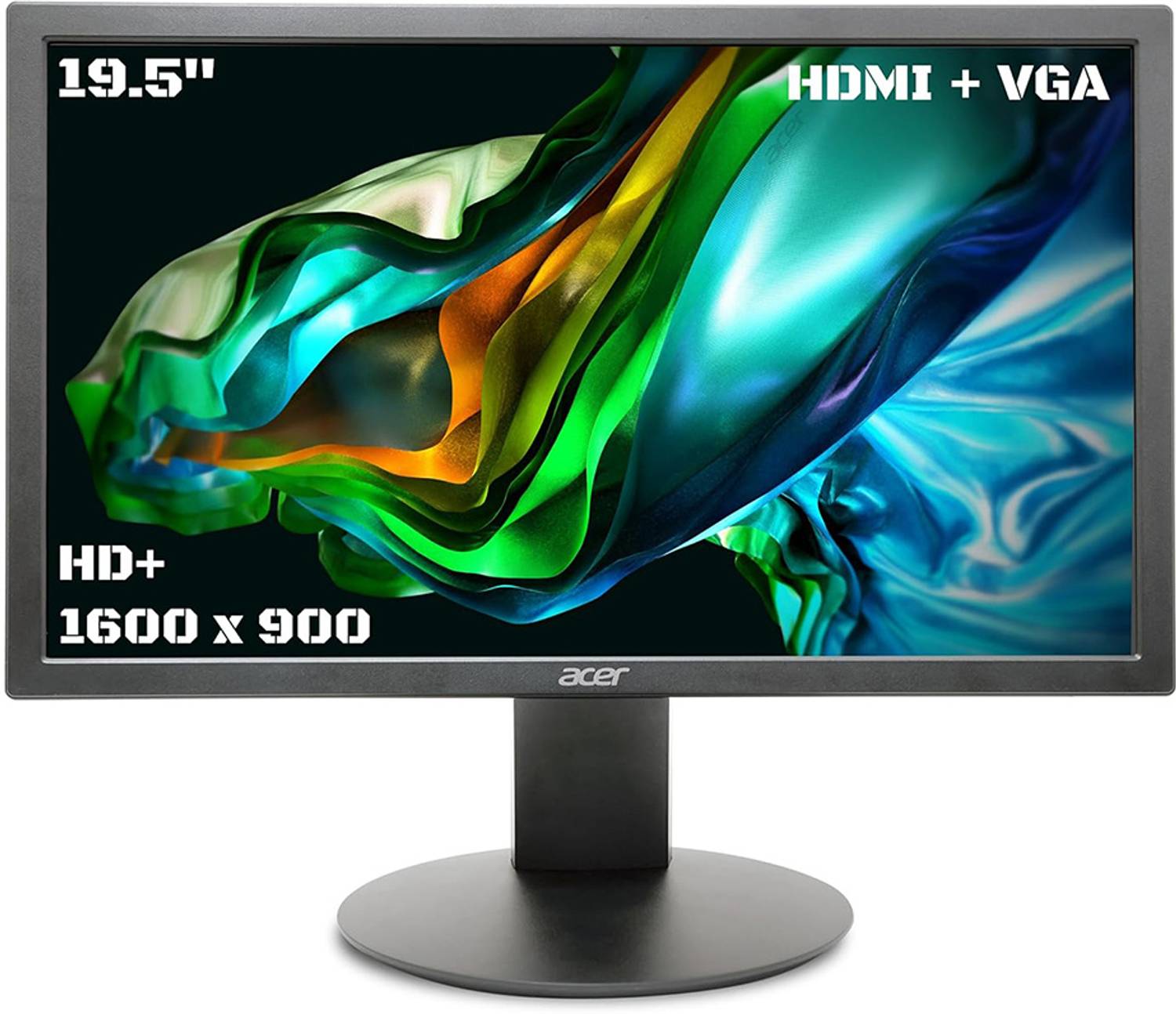 Acer 49.53 cm (20 inch) HD+ TN Panel with VGA, HDMI, Acer VisionC