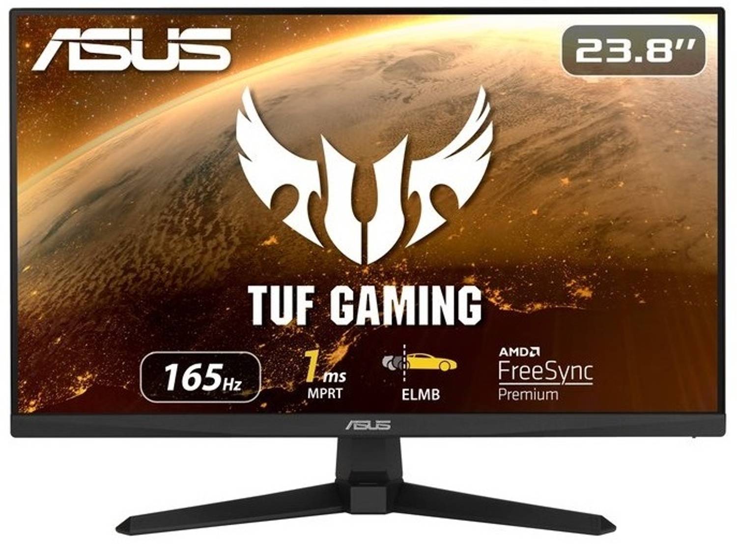 ASUS TUF 60.45 cm (24 inch) Full HD VA Panel with Extreme Low Motion Blur, Adaptive-sync, Premium Inbuilt Speakers, Eye Care, Display Port, HDMI Gaming Monitor (VG247Q1A)