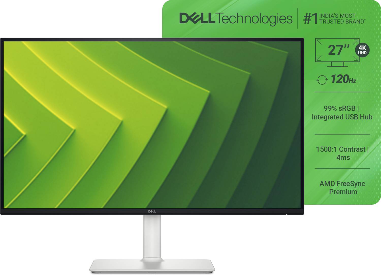 DELL S Series 68.58 cm (27 inch) 4K Ultra HD LED Backlit IPS Panel