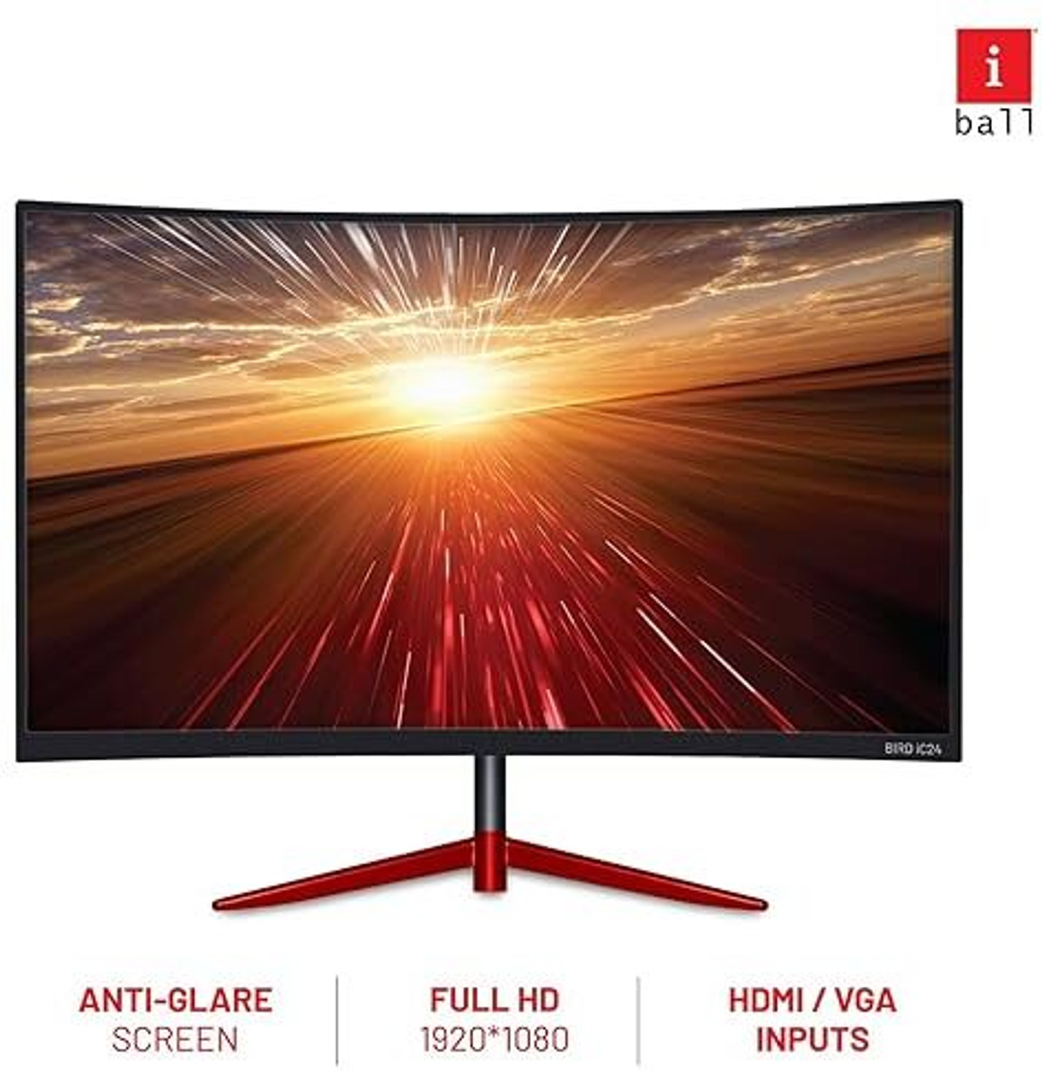 Image of iBall 60.96 cm (24 inch) Curved Full HD VA Panel Monitor (Bird iC24)