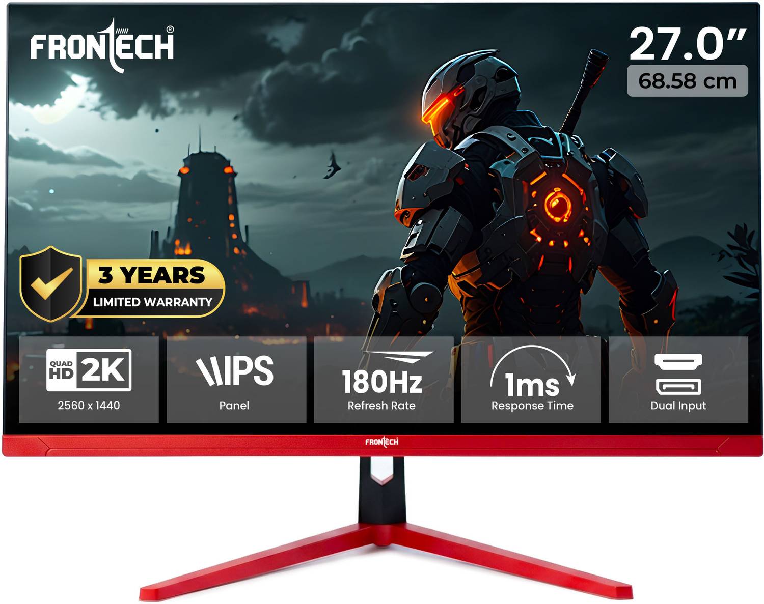 Frontech 27 inch Quad HD 180Hz IPS Monitor - Image 1