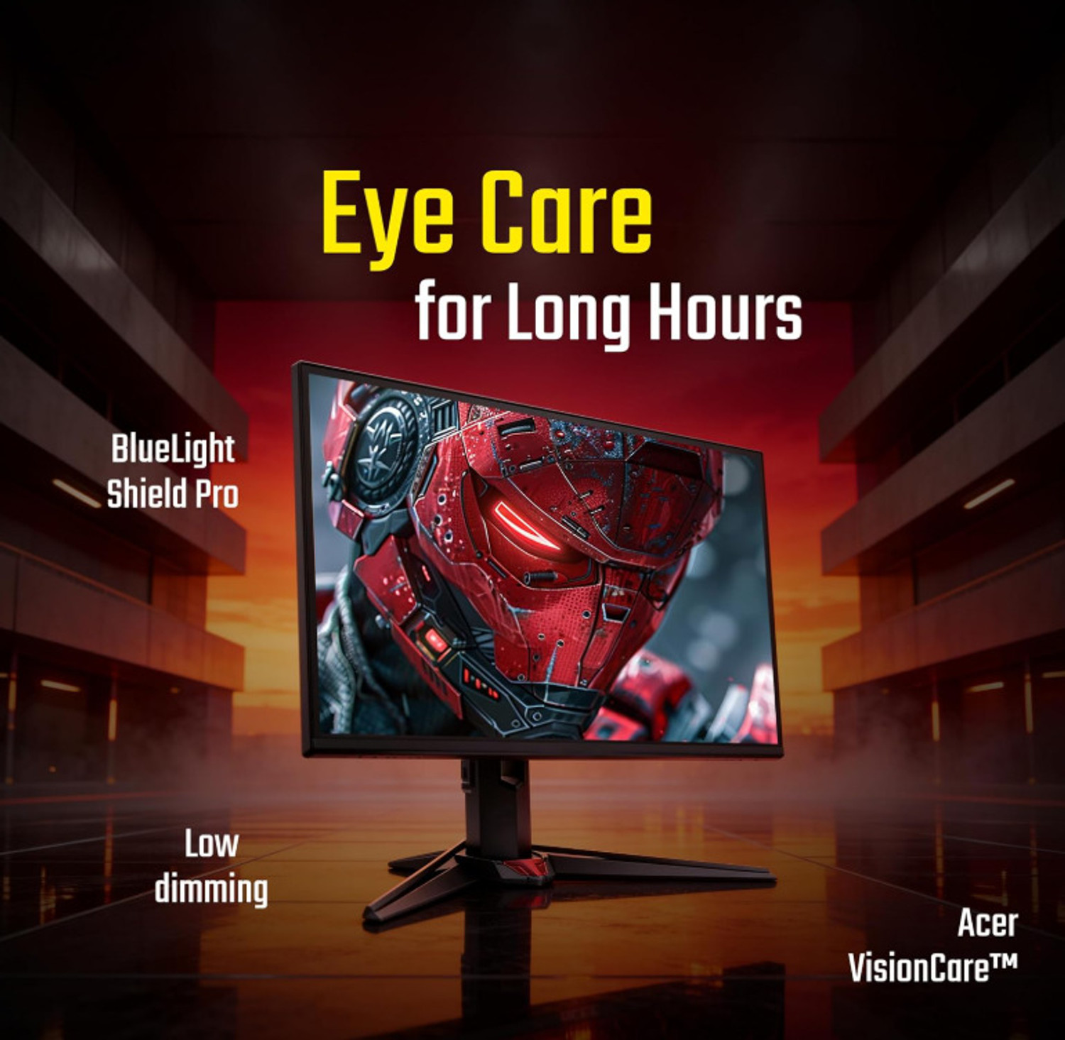 Image of Acer Nitro 68.58 cm (27 inch) 4K Ultra HD LED Backlit IPS Panel Gaming Monitor (XV270K V2)