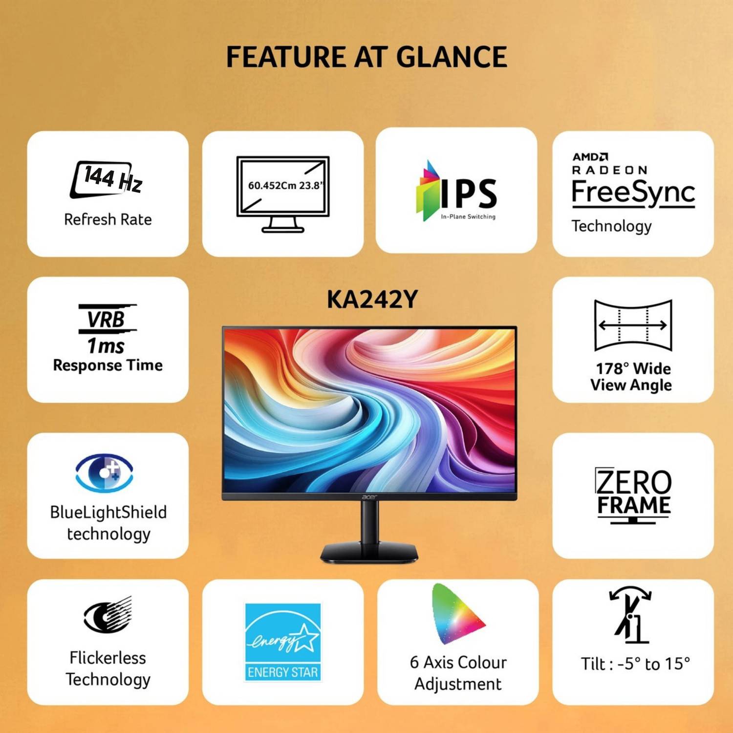 Acer KA2 24 inch Full HD IPS Monitor - Image 2