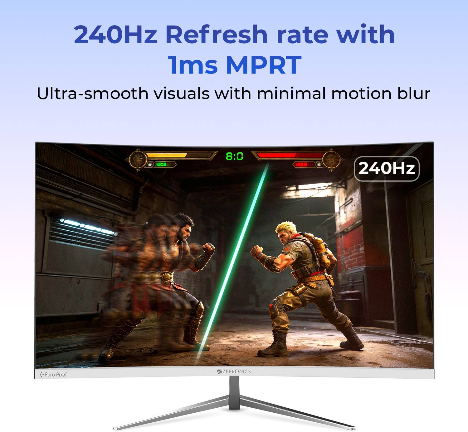 ZEBRONICS 32 inch Curved Full HD LED Gaming Monitor - Image 2