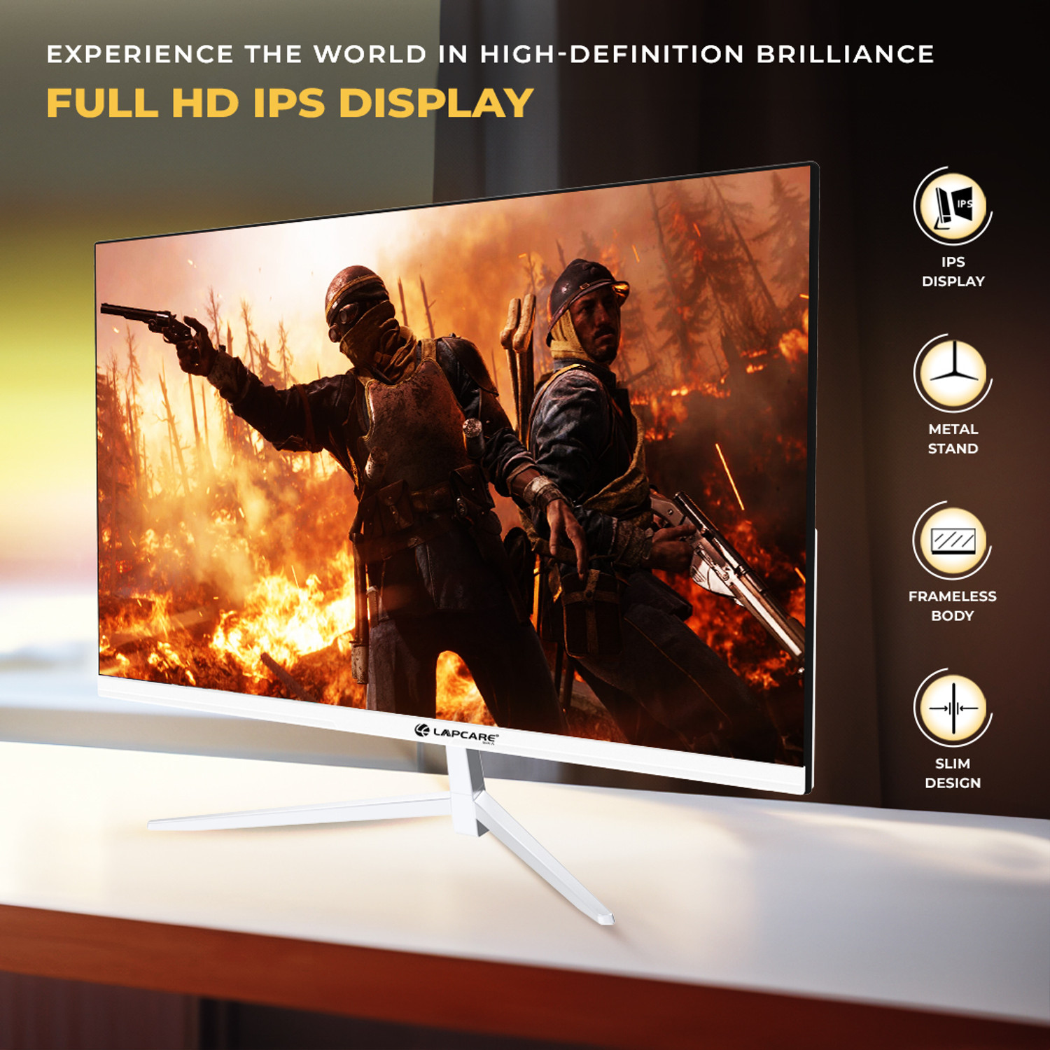 Image of LAPCARE 60.96 cm (24 inch) Full HD IPS Panel Monitor (LM24WFHD)