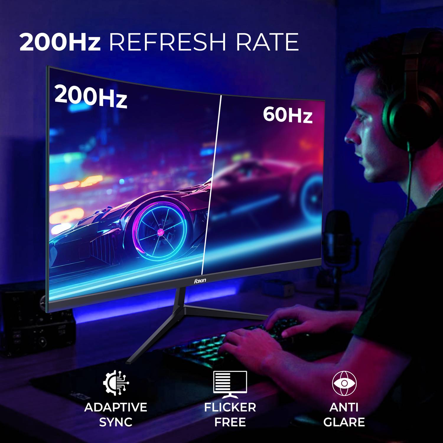 Foxin 27 inch 1800R Curved Gaming Monitor - Image 4
