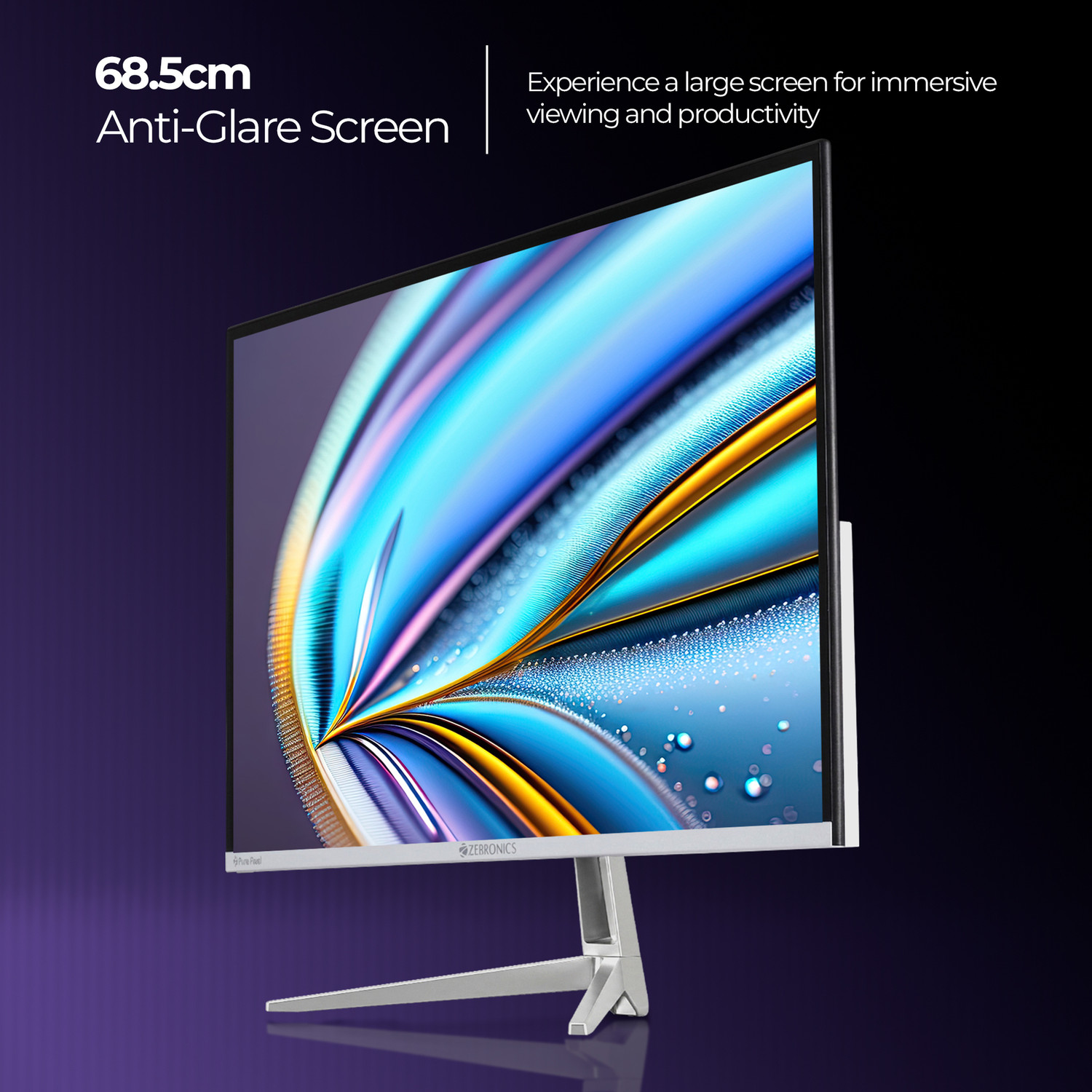 Image of ZEBRONICS EA Series 68.58 cm (27 inch) Full HD LED Backlit VA Panel Gaming Monitor (ZEB-EA27 FHD LED)