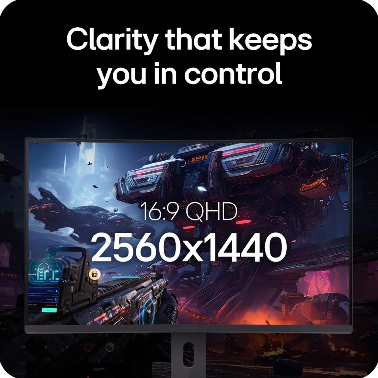 Image of LG UltraGear series 80.0 cm (32 inch) Curved Quad HD LED Backlit VA Panel Gaming Monitor (32G600A-BN.CTRDMJ)