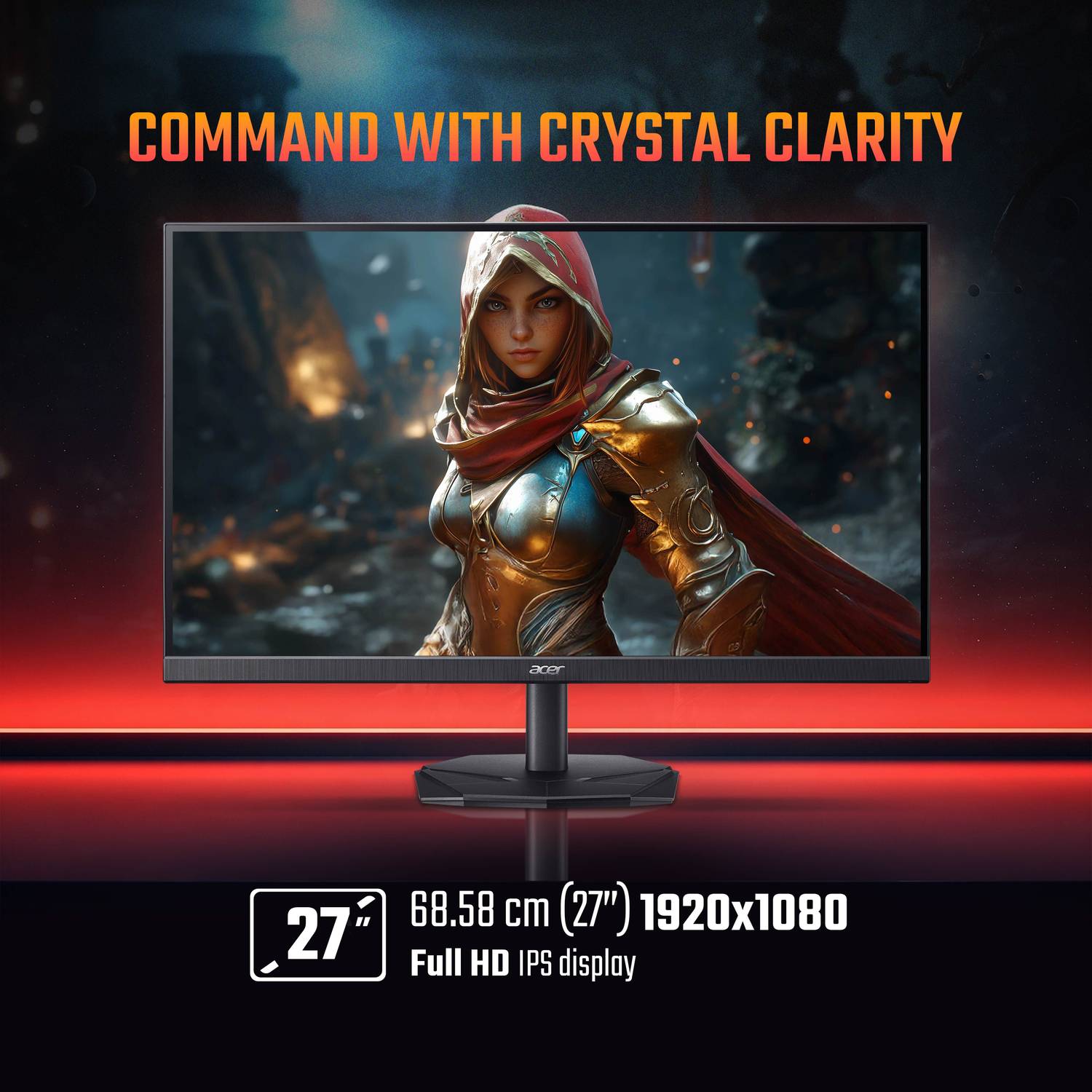 Acer Nitro 68.58 cm (27 inch) Full HD IPS Panel wiith Built-in