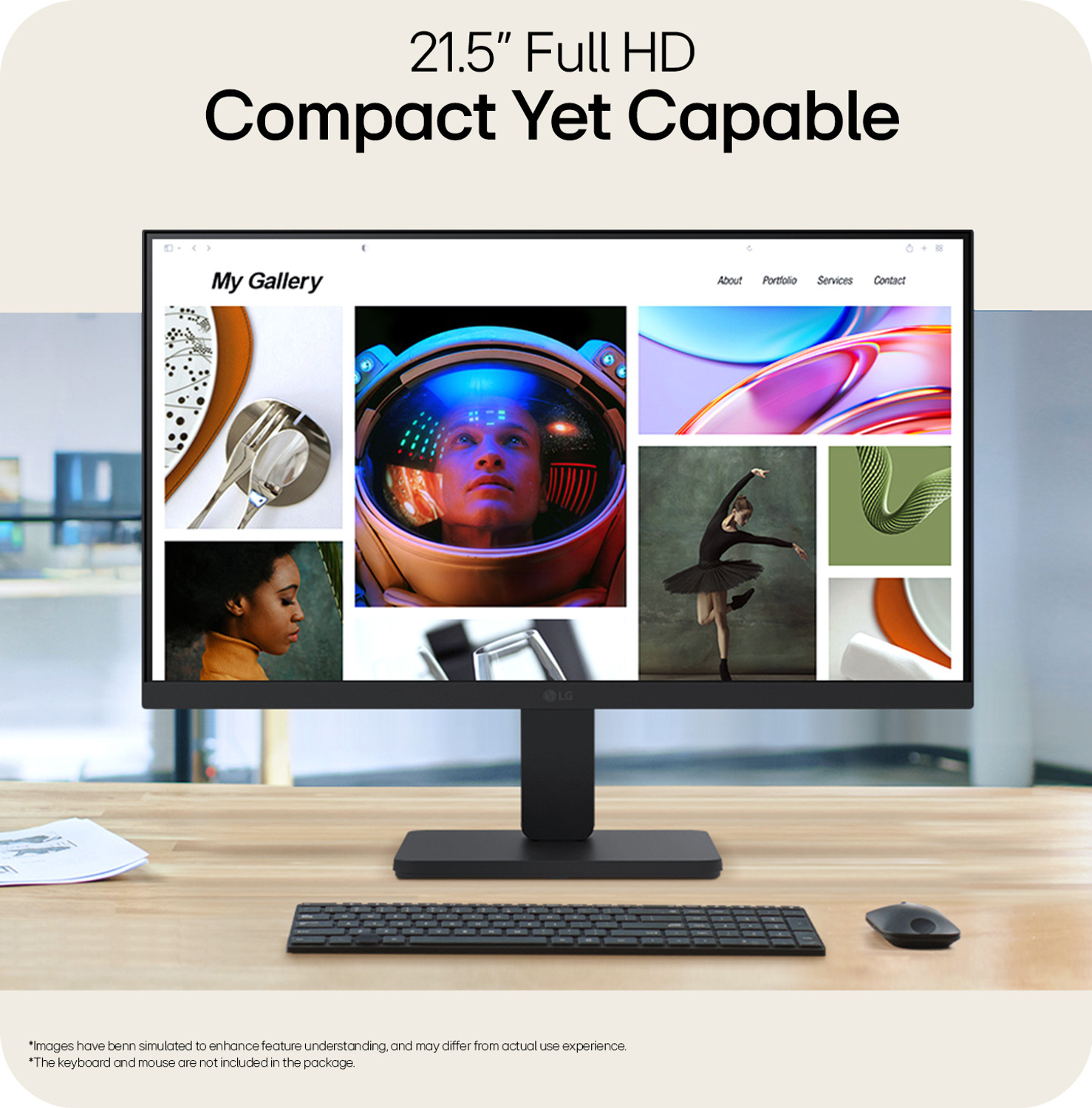 Image of LG 54.61 cm (22 inch) Full HD VA Panel Monitor (22U401A-BN.CTRPMV)