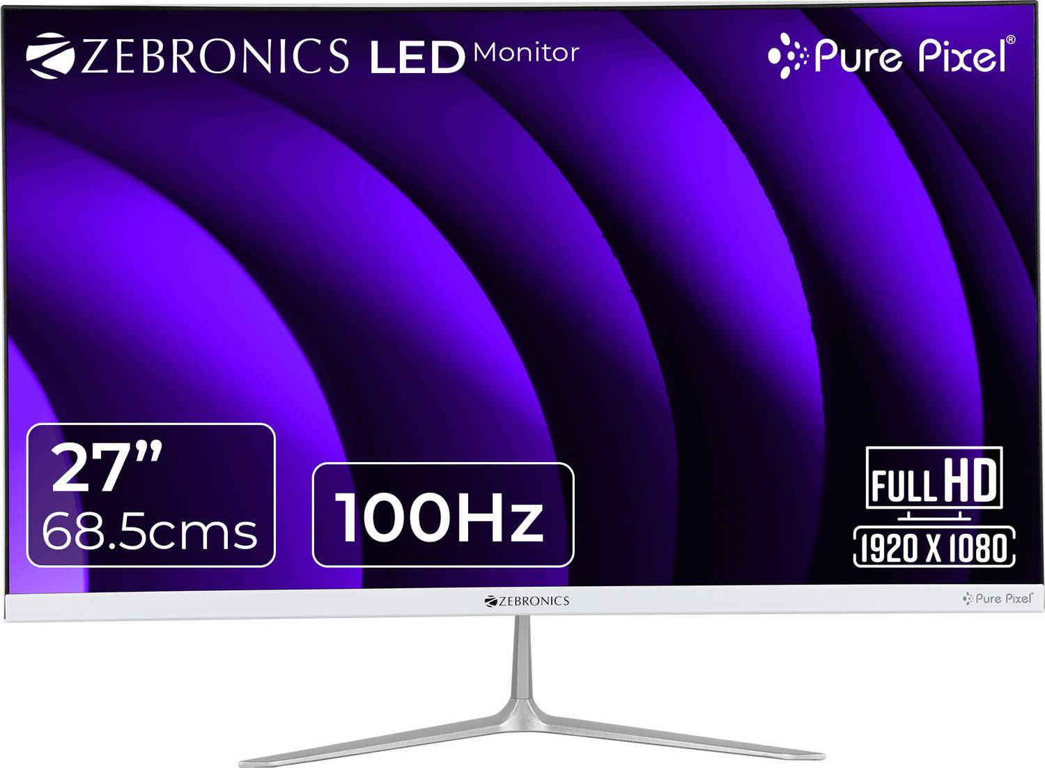 ZEBRONICS 68.58 cm (27 inch) Full HD LED Backlit IPS Panel Monito