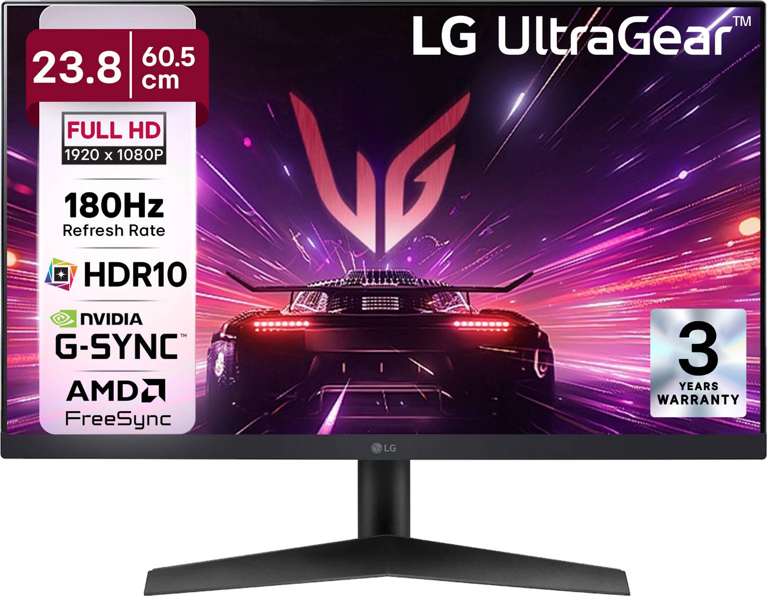 LG UltraGear 60.96 cm (24 inch) Full HD IPS Panel with HDR10