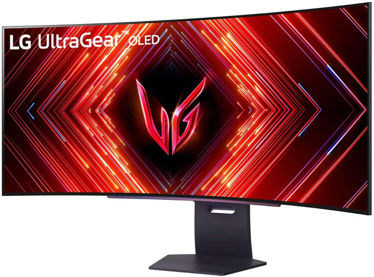 Image of LG UltraGear 114.3 cm (45 inch) Curved UWQHD LED Backlit OLED Panel with 800R Curvature, 1.5M:1 Contrast Ratio, HDR True Black 400, AMD Free Sync Compatible, Height /Tilt /Swivel Stand Gaming Monitor (45GS95QE-BB.ATRLMUN)