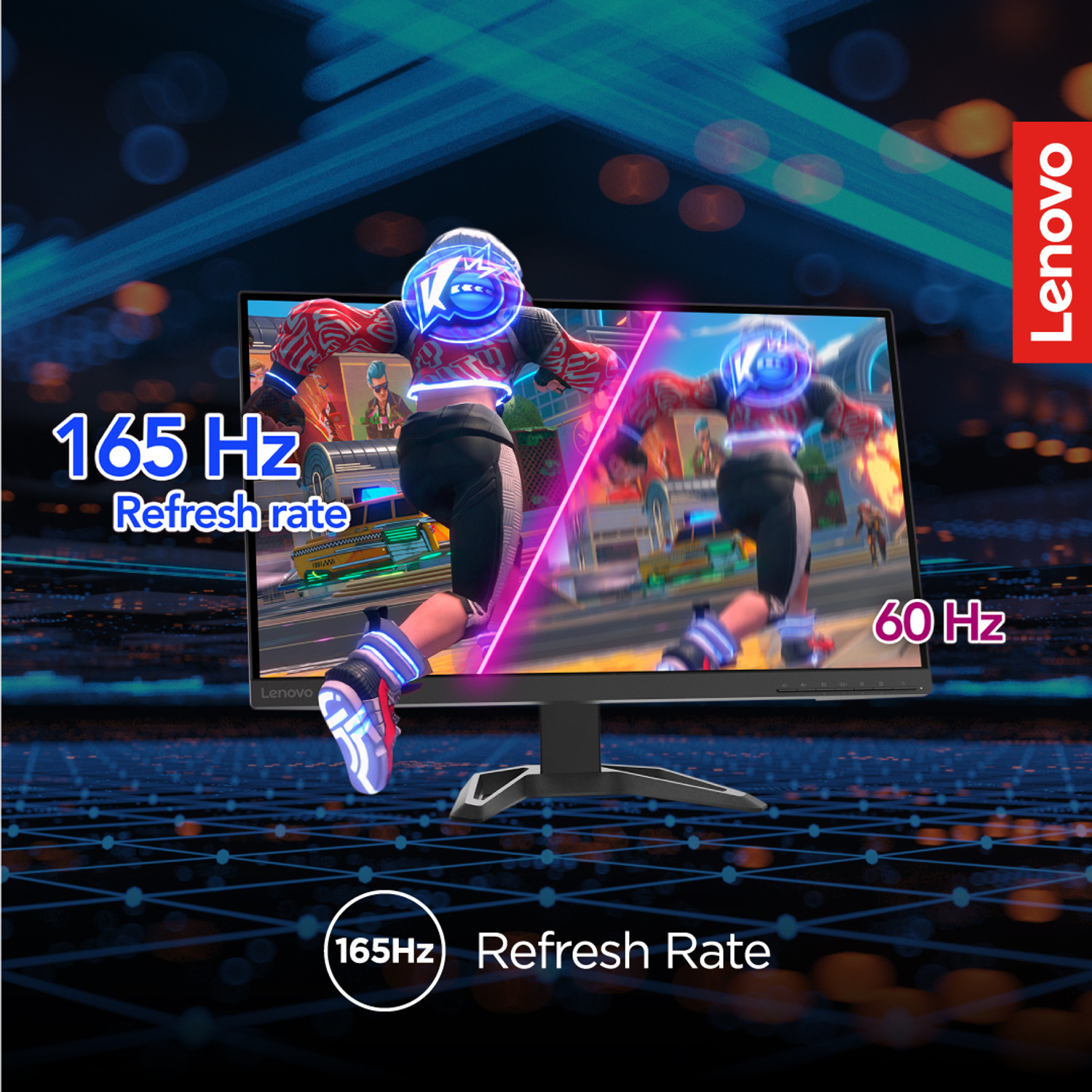 Image of Lenovo G-Series 68.58 cm (27 inch) Full HD LED Backlit VA Panel with 99% sRGB, 3WX2 Speakers, 2XHDMI 2.0, DP 1.4, Height /Tilt Adjustable Stand, VESA mountable Gaming Monitor (G27-30)