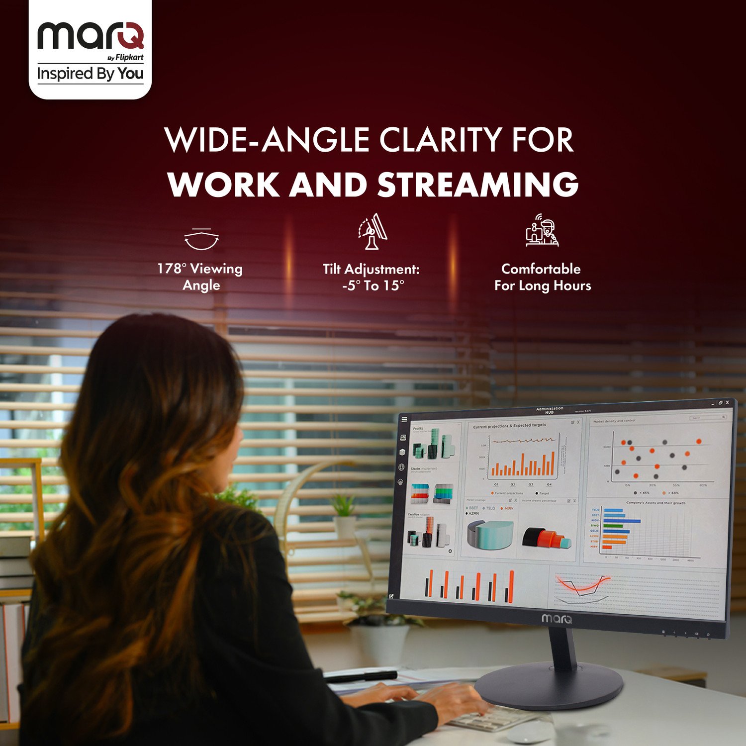 Image of MarQ by Flipkart 60.96 cm (24 inch) Full HD IPS Panel Monitor (24FHDMEQPUUB)