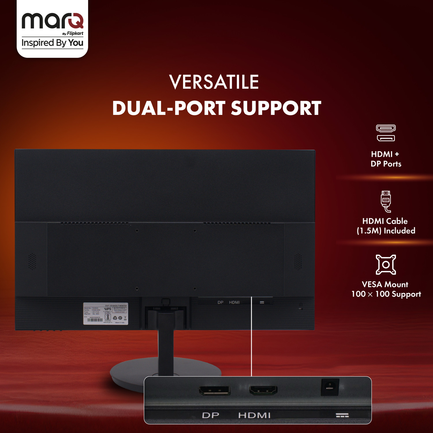 Image of MarQ by Flipkart 60.96 cm (24 inch) Full HD IPS Panel Monitor (24FHDMEQPUUB)