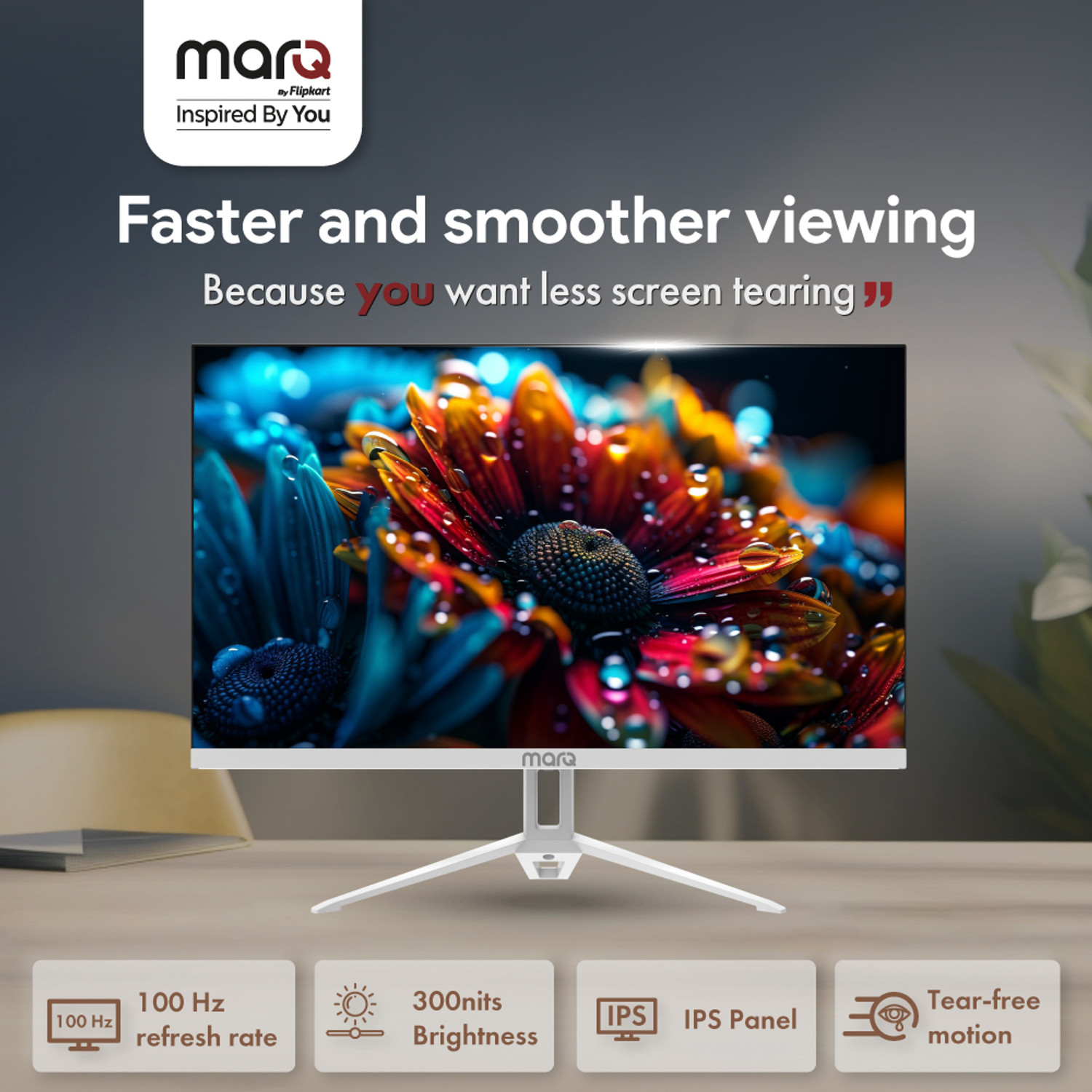 Image of MarQ by Flipkart 60.96 cm (24 inch) Full HD IPS Panel Inbuilt Speakers Monitor (24FHDMEQNNXO)
