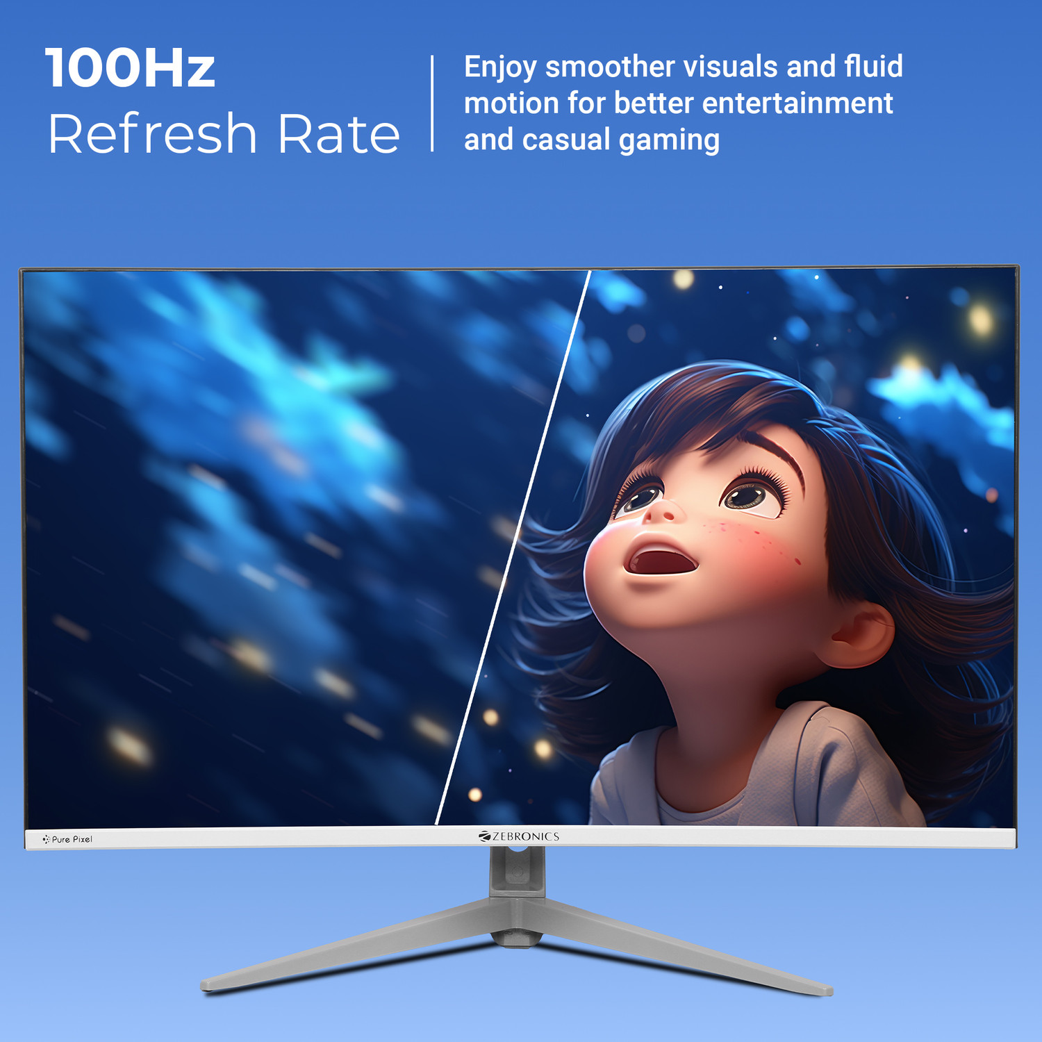 Image of ZEBRONICS EA Series 80.0 cm (32 inch) Curved Full HD LED Backlit VA Panel Monitor (Zeb-EA320)
