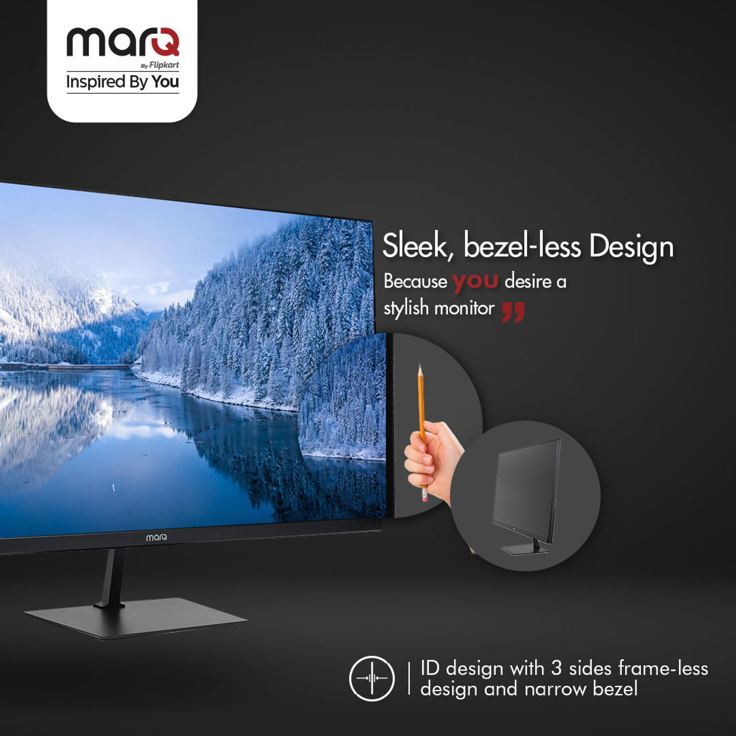 Image of MarQ by Flipkart 68.58 cm (27 inch) Full HD VA Panel with 2 x 3W Inbuilt Speakers Monitor (27FHDMVQ11ZB)