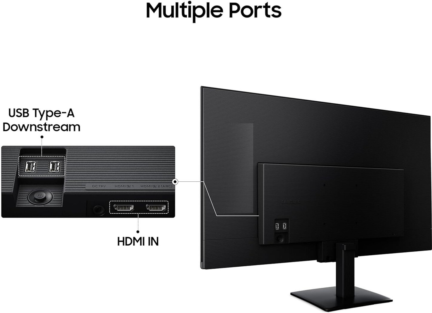 Image of Samsung 68.58 cm (27 inch) 4K Ultra HD IPS Panel Monitor (LS27FM500EWXXL)