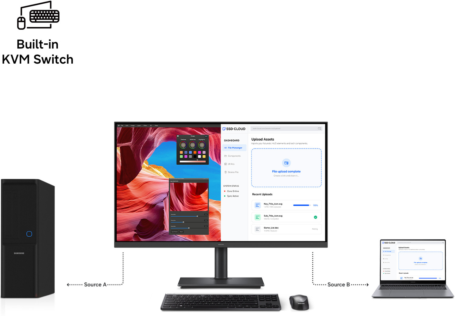 Image of Samsung ViewFinity S8 80.01 cm (32 inches) 4K Ultra HD LED Backlit VA Panel Gaming Monitor (32 inch 4K ViewFinity S8 Monitor LS32H802UAWXXL, Black)
