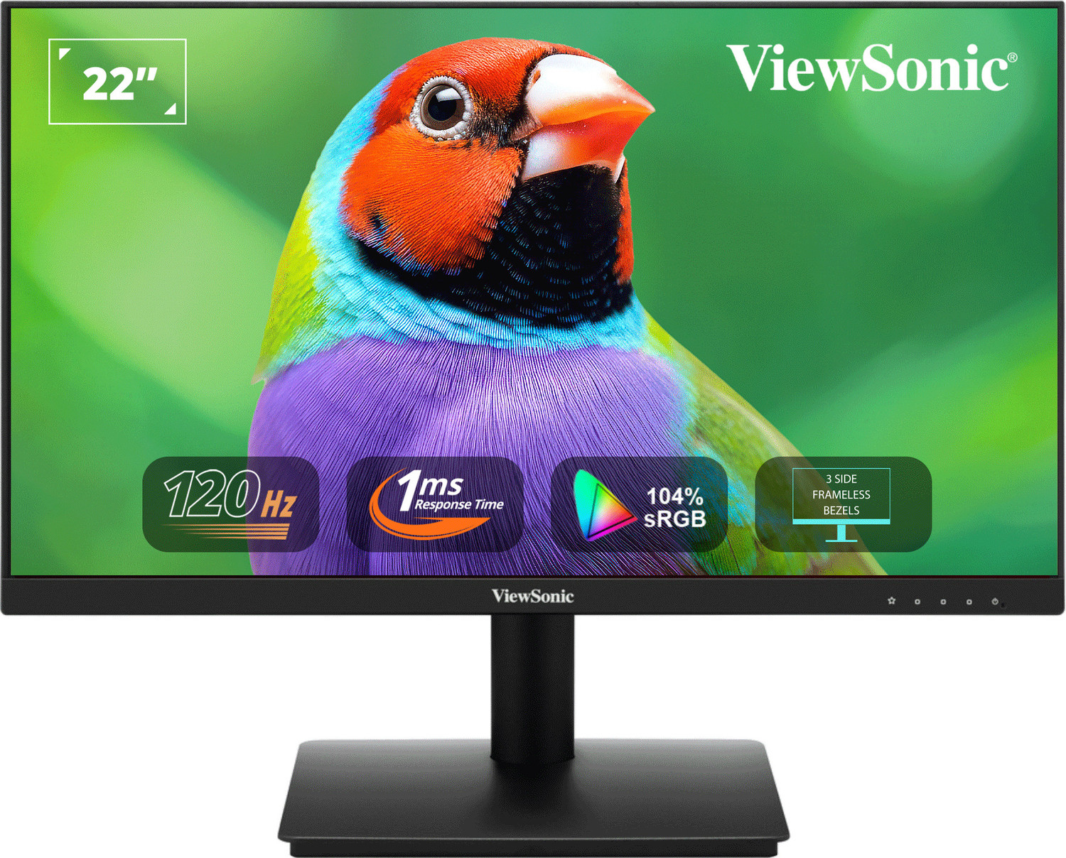 Image of ViewSonic VA Series 55.88 cm (22 inch) Full HD LED Backlit VA Panel Monitor (VA220A-H)