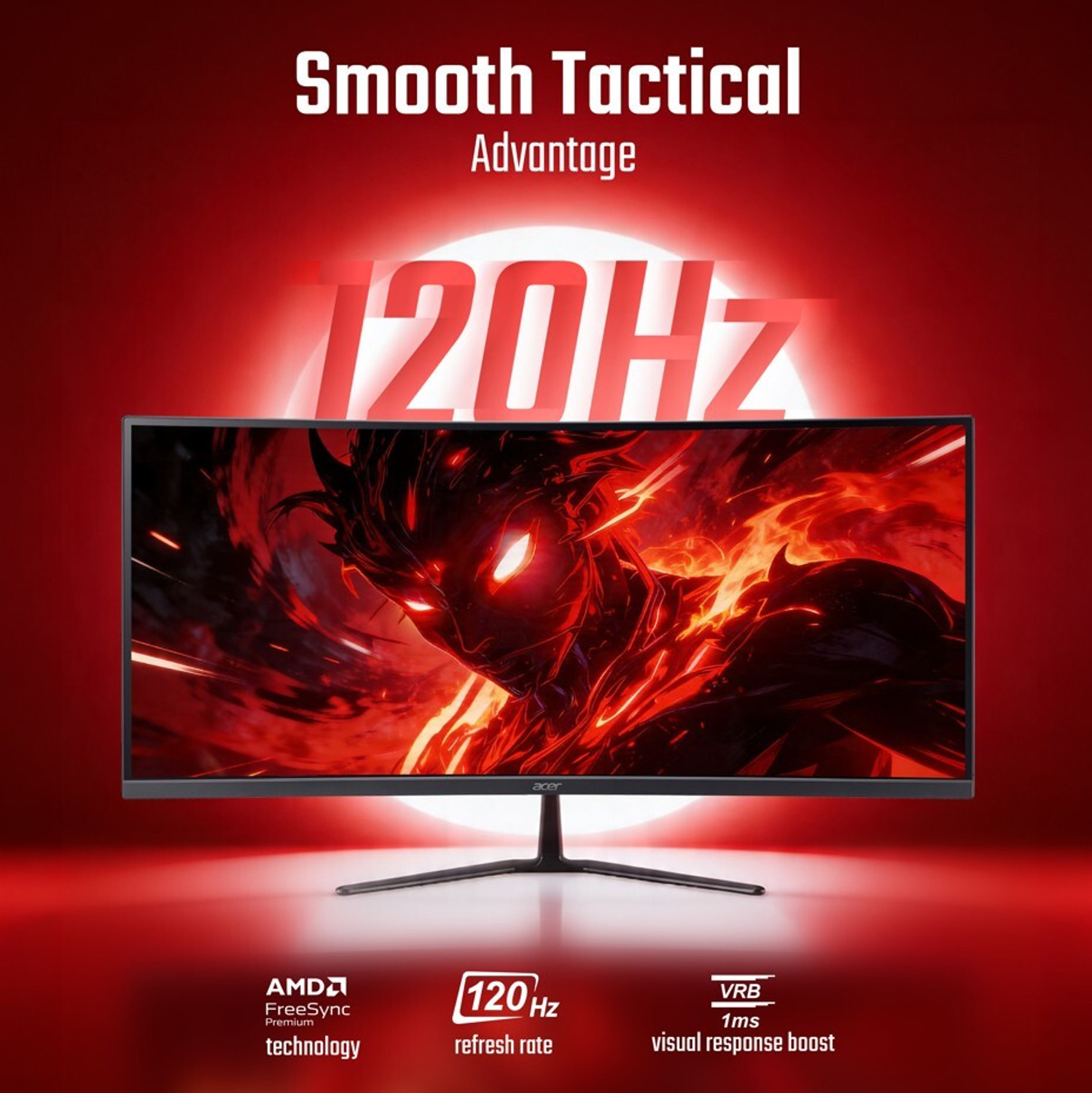 Image of Acer 87.0 cm (34 inch) Curved WQHD IPS Panel UM.CE3SS.001 Gaming Monitor (ED340CUR J0)