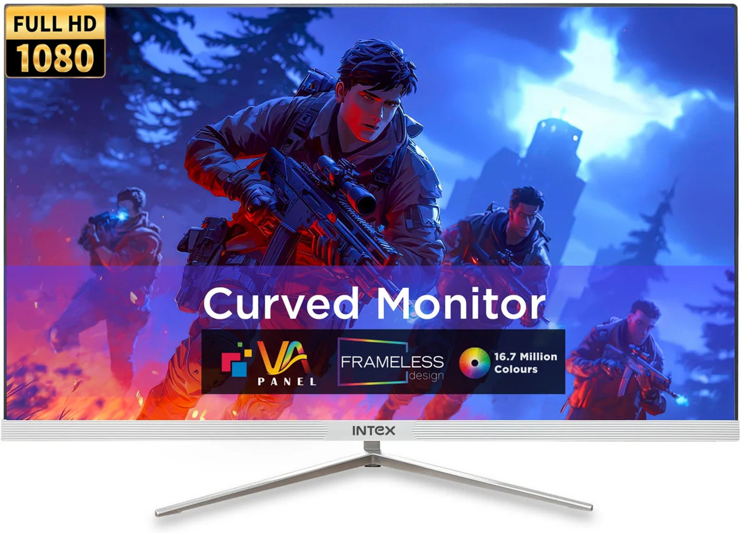 Image of Intex 60.96 cm (24 inch) Curved Full HD VA Panel Gaming Monitor (IT-1702 24 inch Curved Full HD Gaming Monitor)