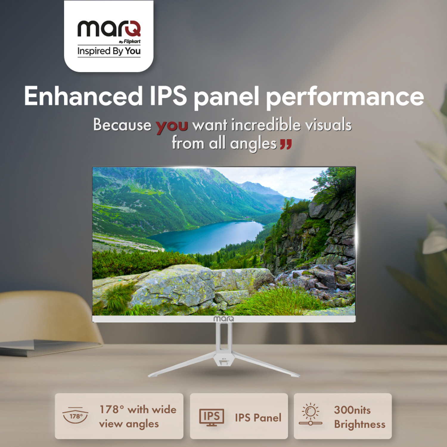 Image of MarQ by Flipkart 68.58 cm (27 inch) Full HD IPS Panel Inbuilt Speakers Monitor (27FHDMEQNNXO)