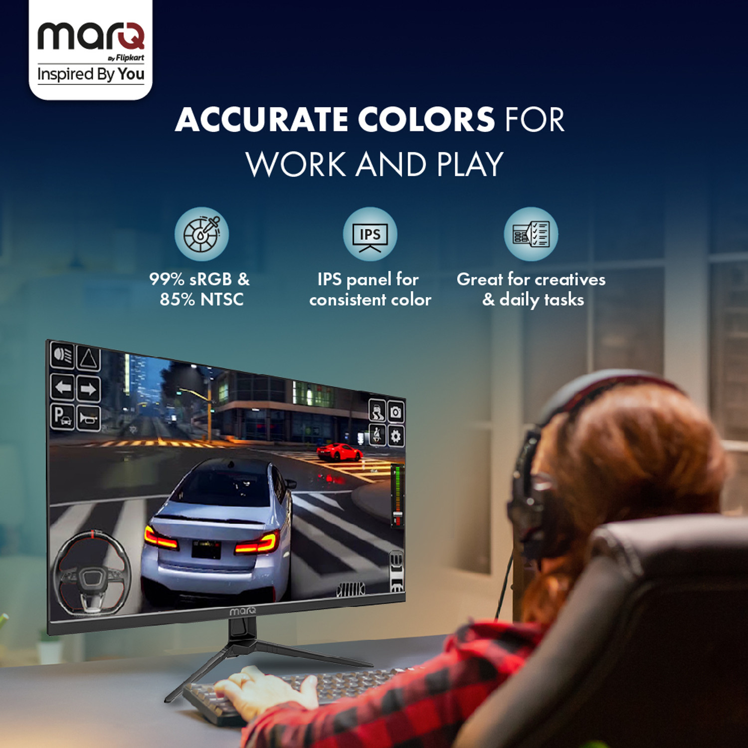 Image of MarQ by Flipkart 60.96 cm (24 inch) Quad HD LED Backlit IPS Panel Monitor (24QHDMIQCCYP)