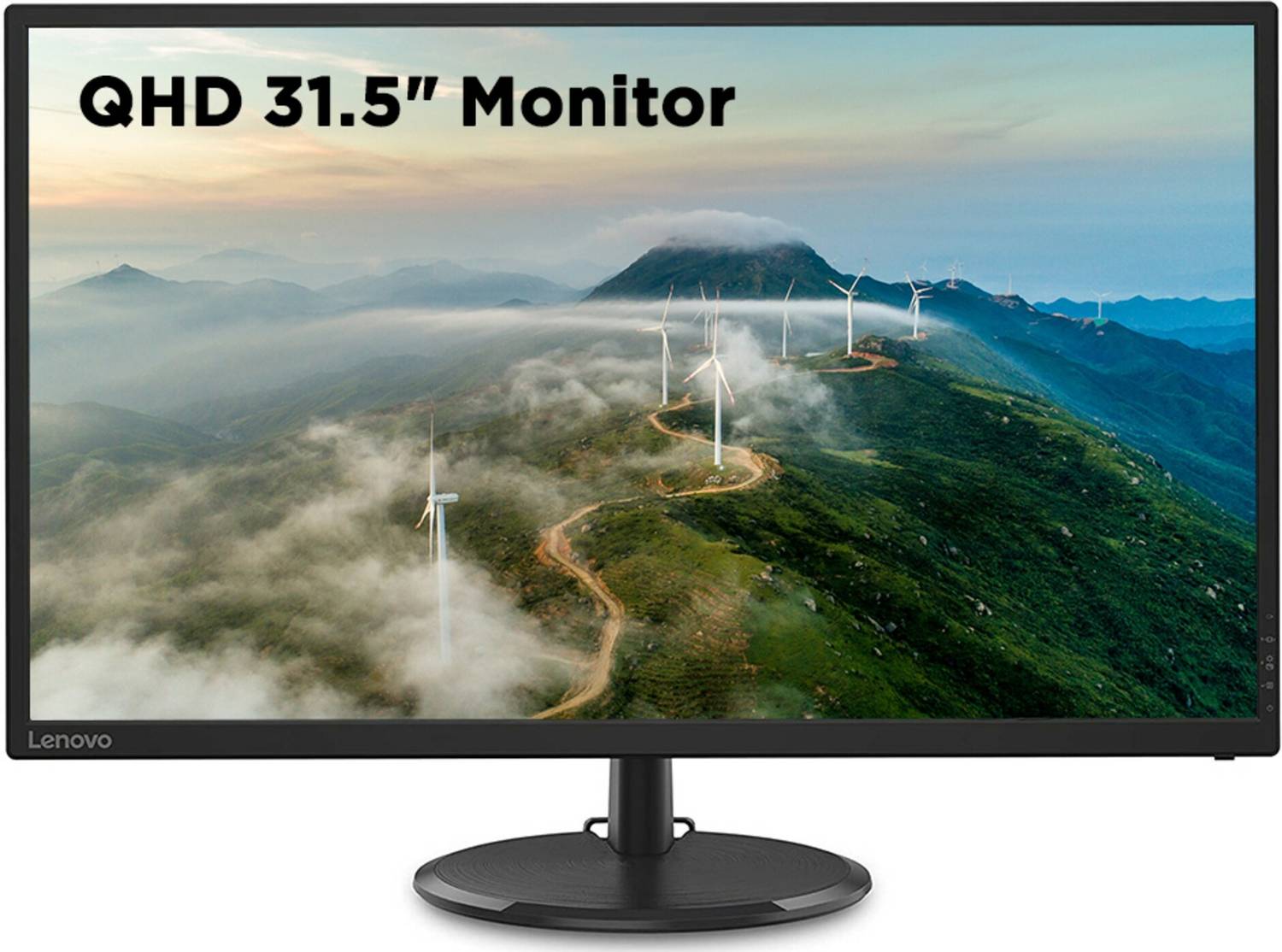 Lenovo 80.01 cm (32 inch) WQHD IPS Panel with 1.07 Billion Colors, HDMI, DP, Tilt, Vesa Wall Mount, TUV Certified Eye Comfort Monitor (D32q-20)