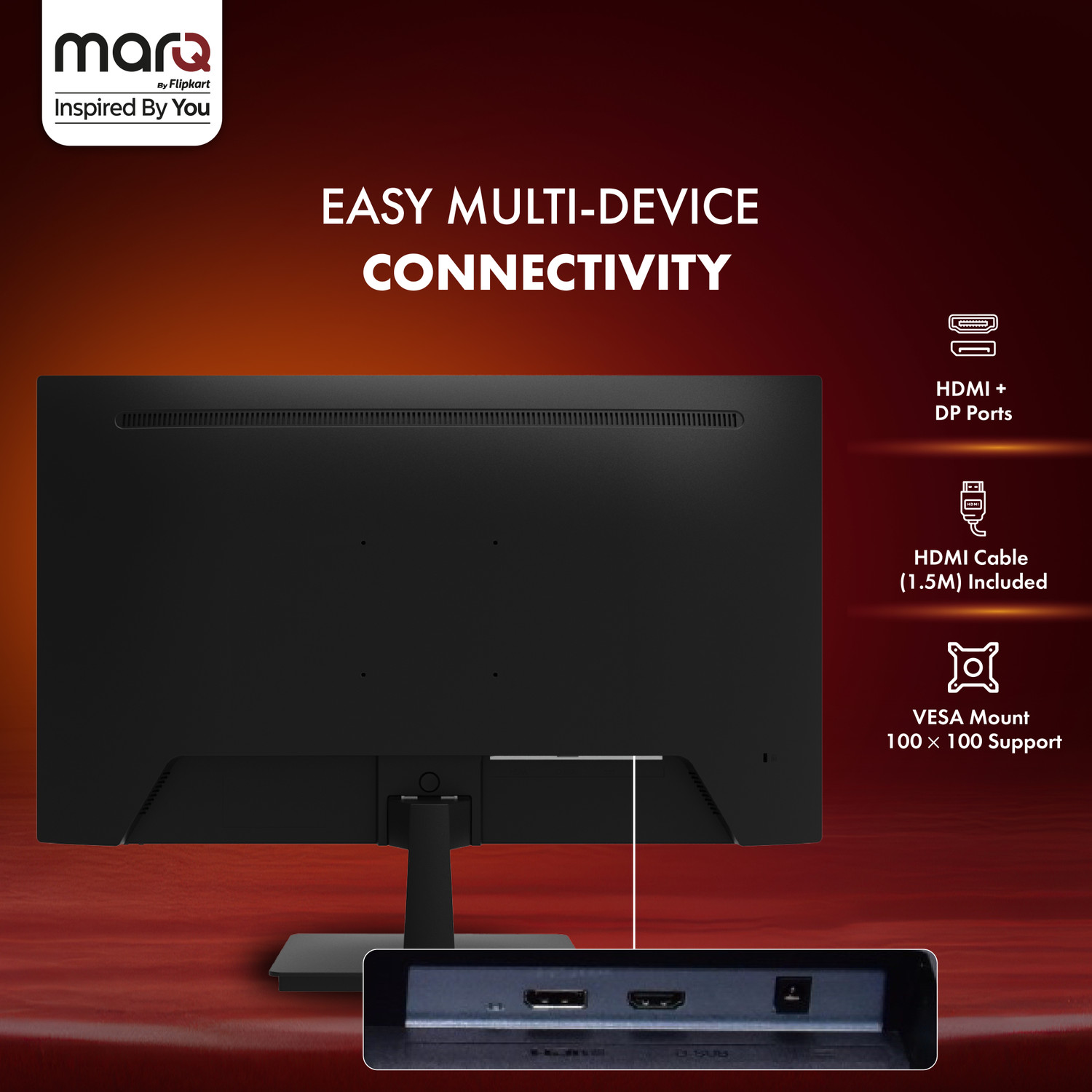 Image of MarQ by Flipkart 68.58 cm (27 inch) Full HD IPS Panel Monitor (27FHDMEQPUUB)
