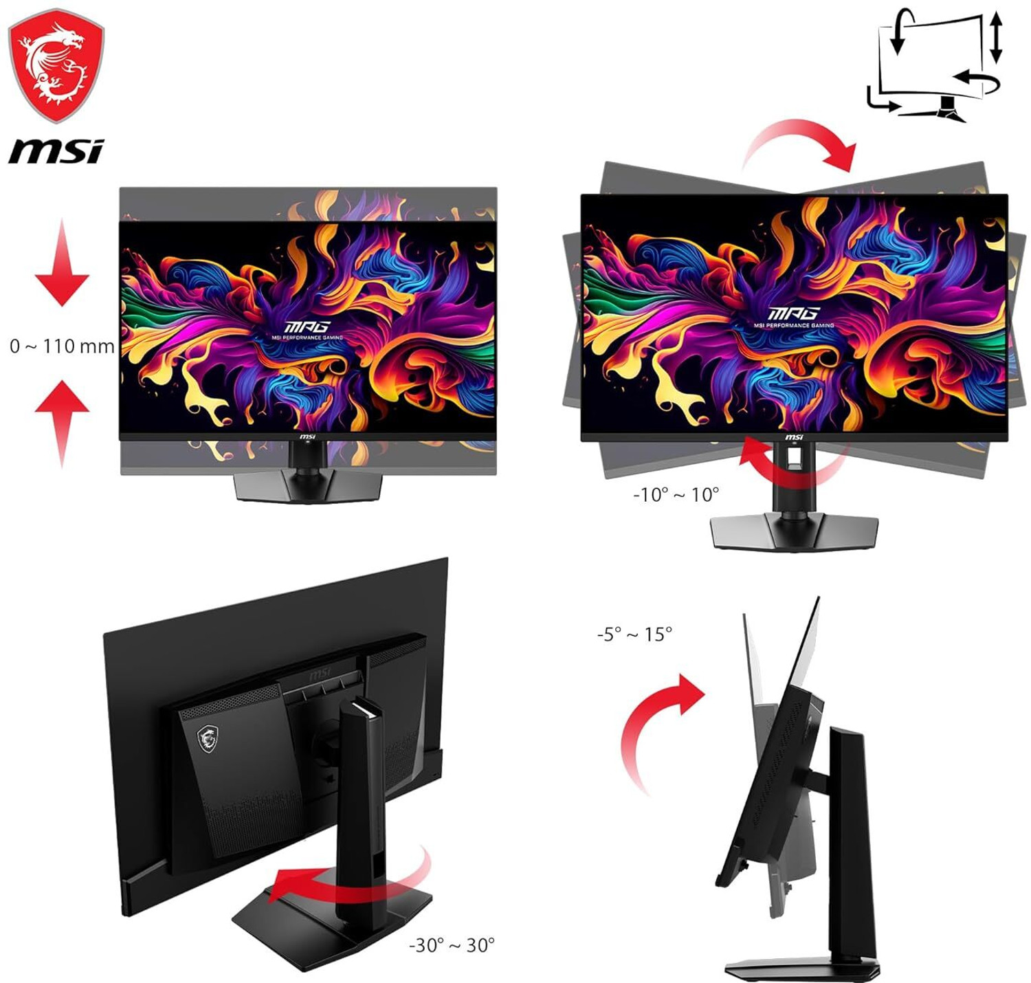 Image of MSI MAG Series 80.01 cm (32 inch) 4K Ultra HD OLED Panel Gaming Monitor (MAG321UPX QD OLED)