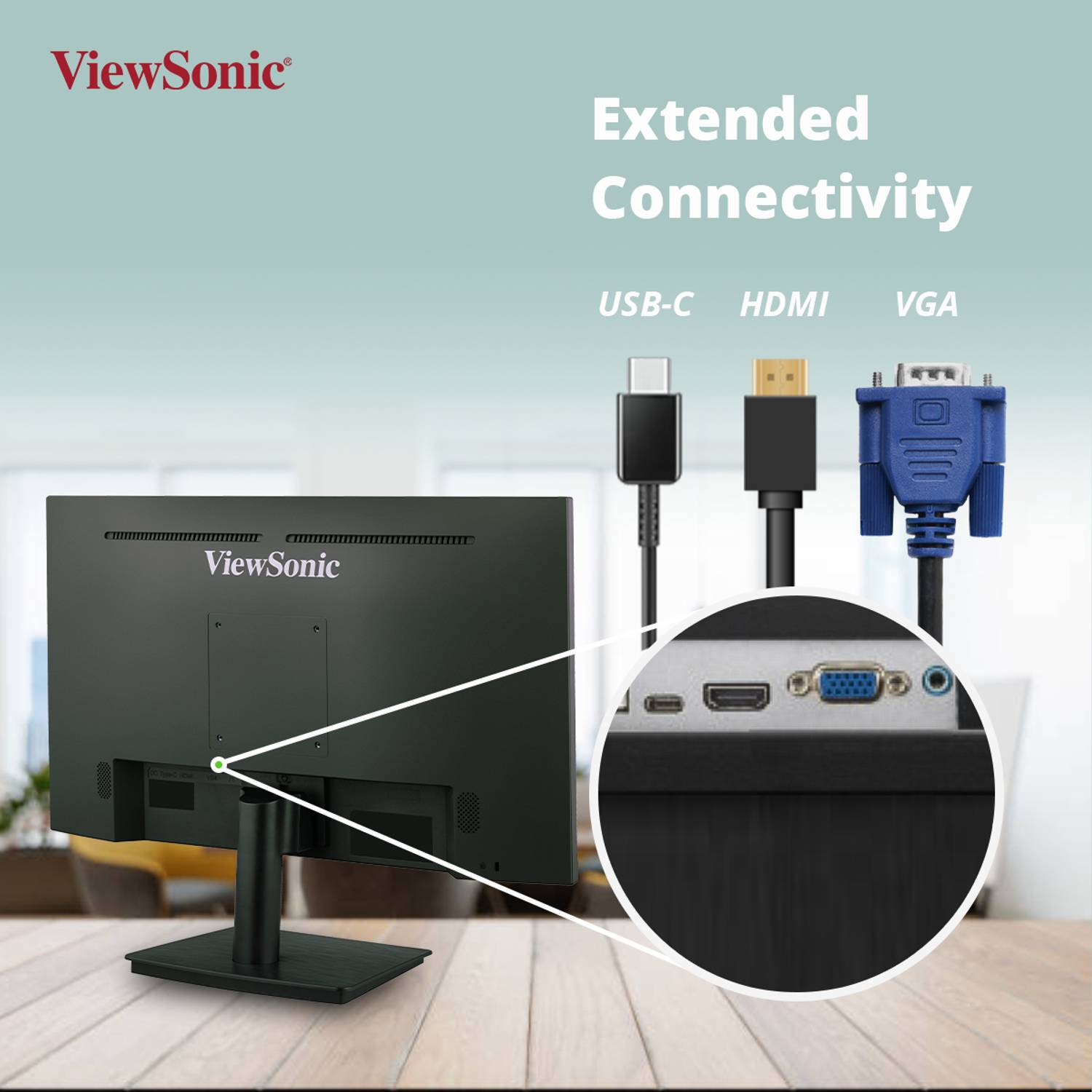 ViewSonic 60.96 cm (24 inch) Full HD IPS Panel Monitor (VA2409-MHU
