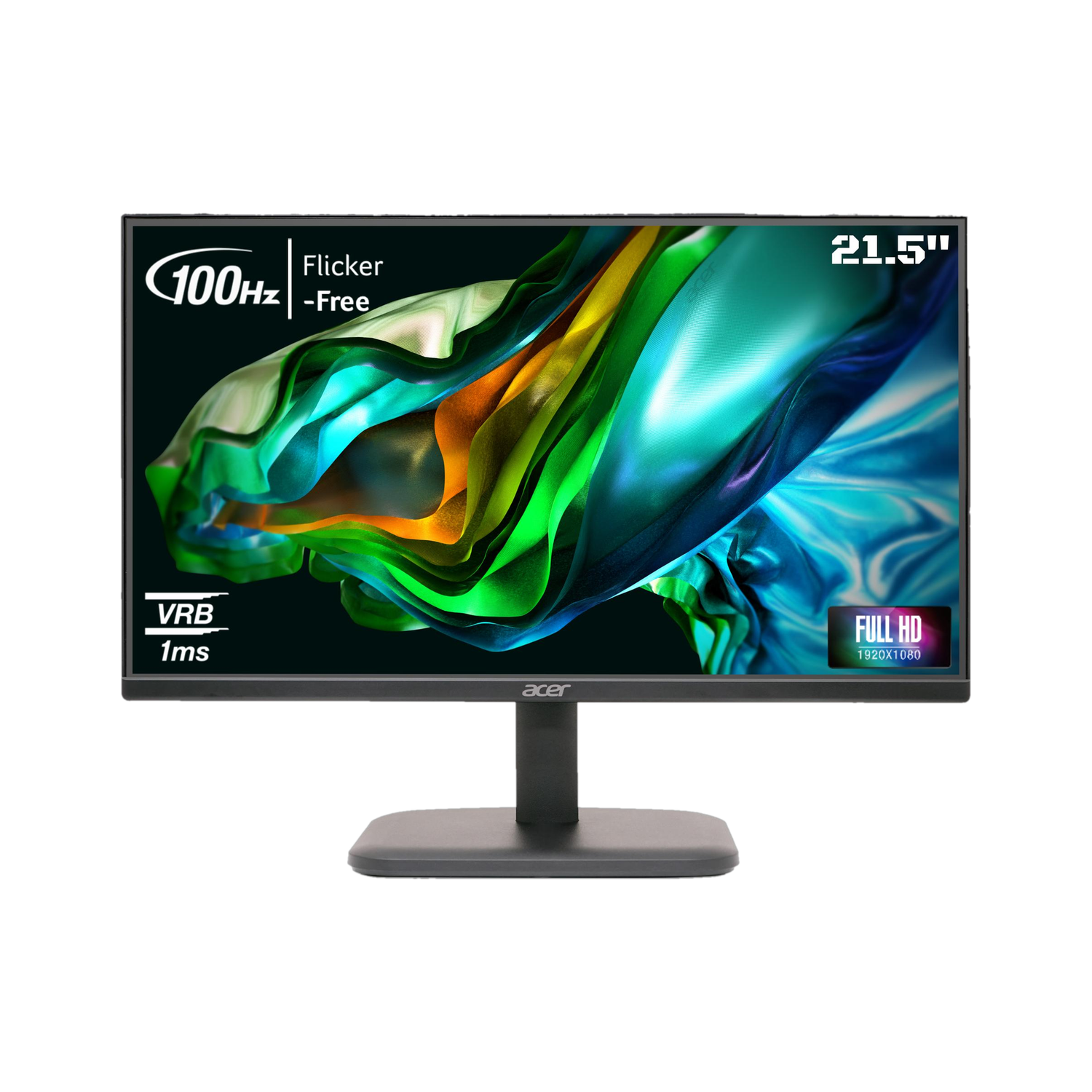 Acer 54.61 cm (22 inch) Full HD LED Backlit VA Panel with ZeroFrame Design, Ergonomic Stand, Acer Vision Care, Flicker Free Monitor (EK220Q)