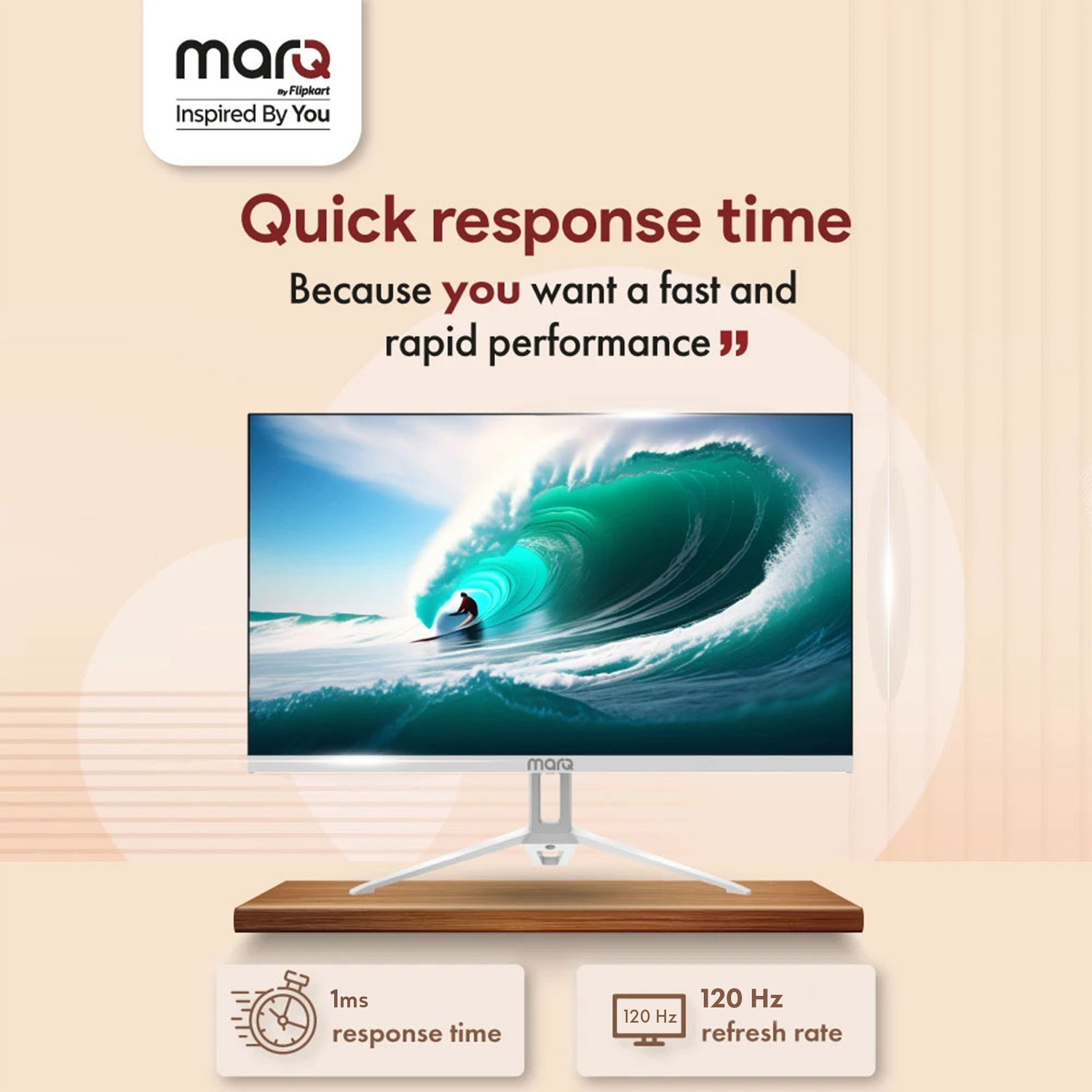 Image of MarQ by Flipkart 60.45 cm (24 inch) Full HD LED Backlit IPS Panel Gaming Monitor (24FHDMEQNNXO)