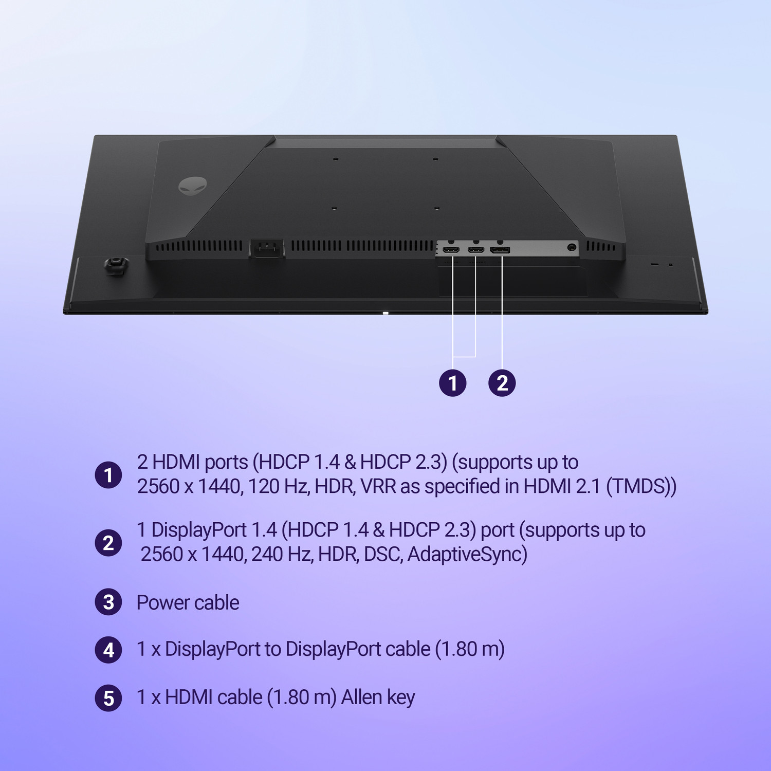 Image of DELL Alienware Series 67.31 cm (27 inch) Quad HD LED Backlit OLED Panel Gaming Monitor (AW2726DM)