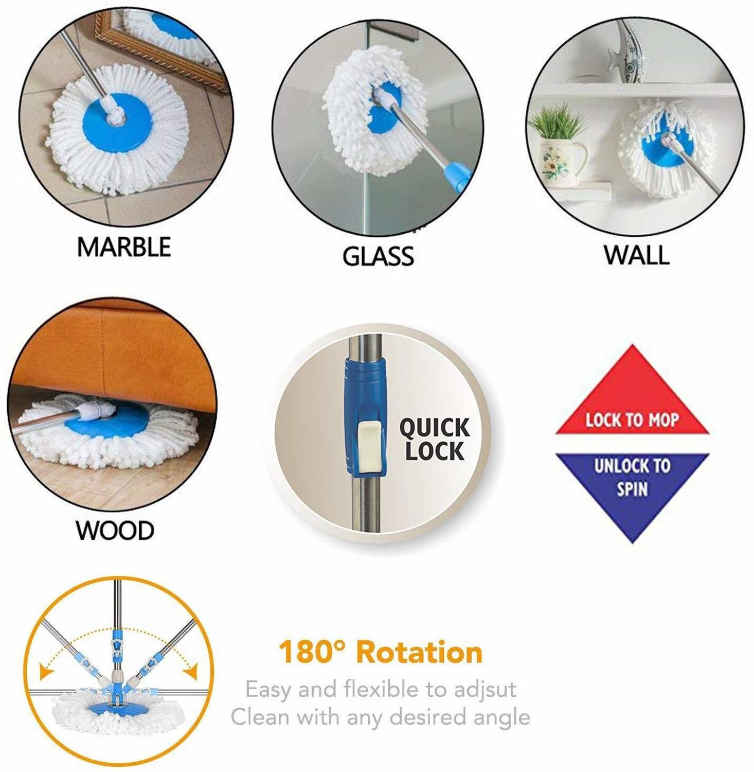Shivonic Magic Dry Bucket Mop 360 Degree - Image 2