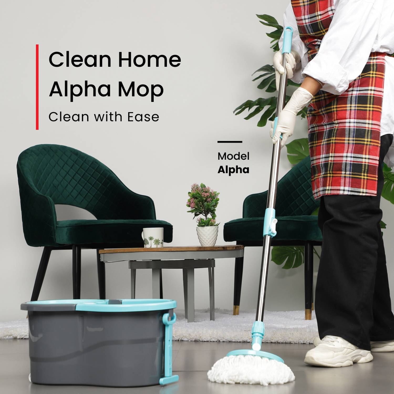 Prestige Alpha 360 Degree Spinner Mop Set - Image 2