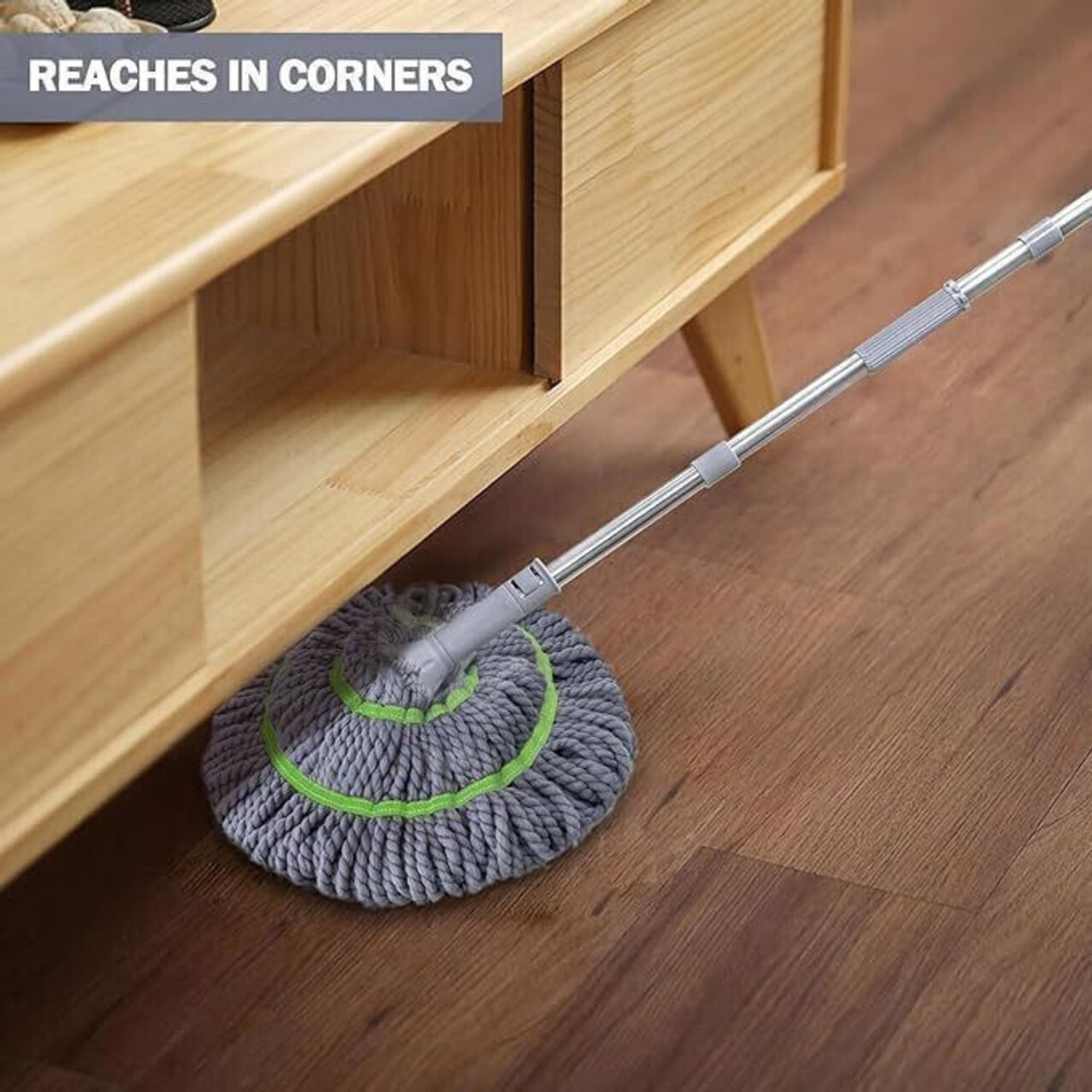 Image of GARBIFY Twist Mops for Floor Cleaning, Microfiber Floor Mop Set Wet and Dry Brush Dust Mop