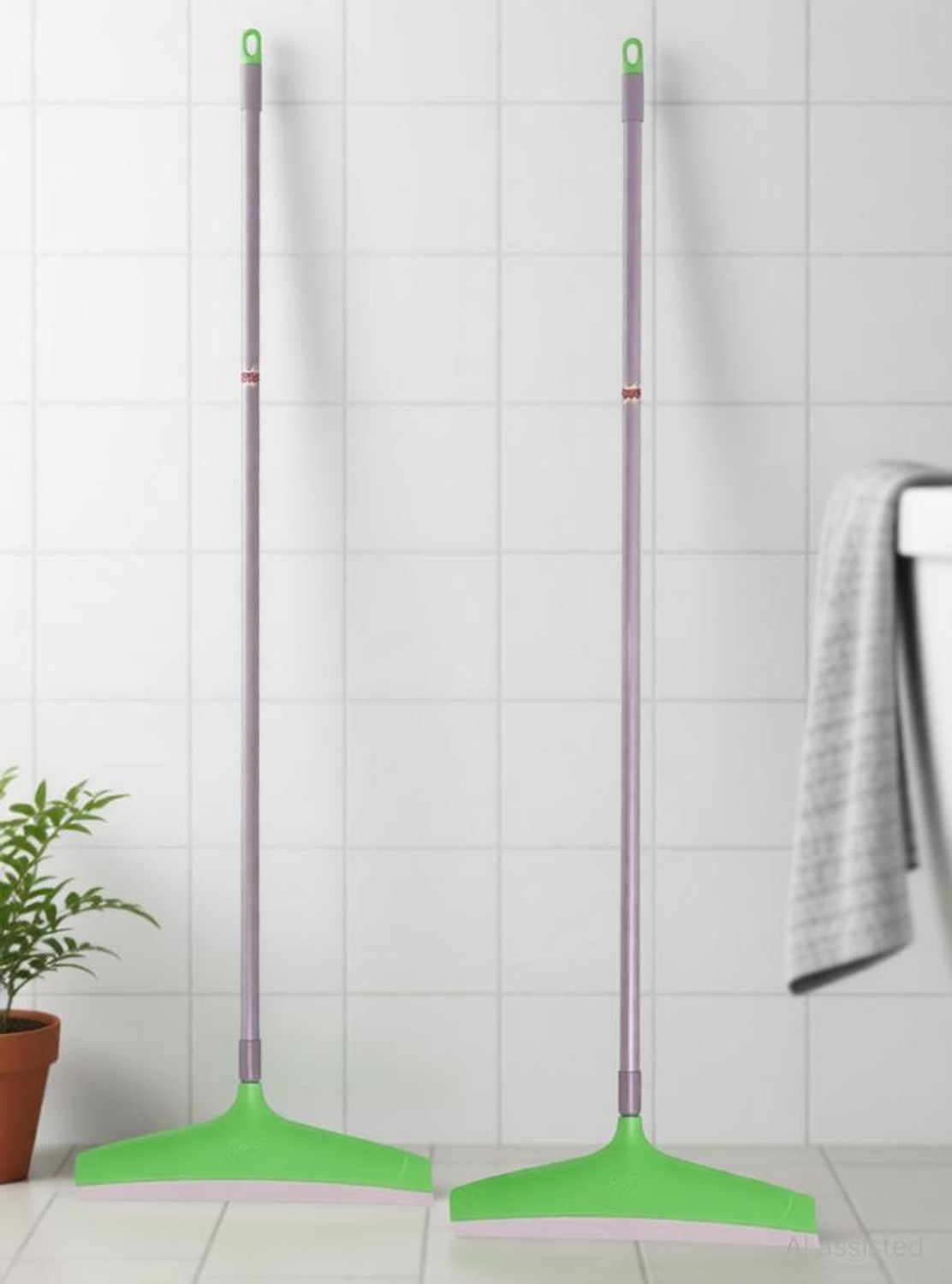 Image of Scotch-Brite Long Squeegee Floor Wiper with Telescopic handle, Pack of 2 Floor Wiper