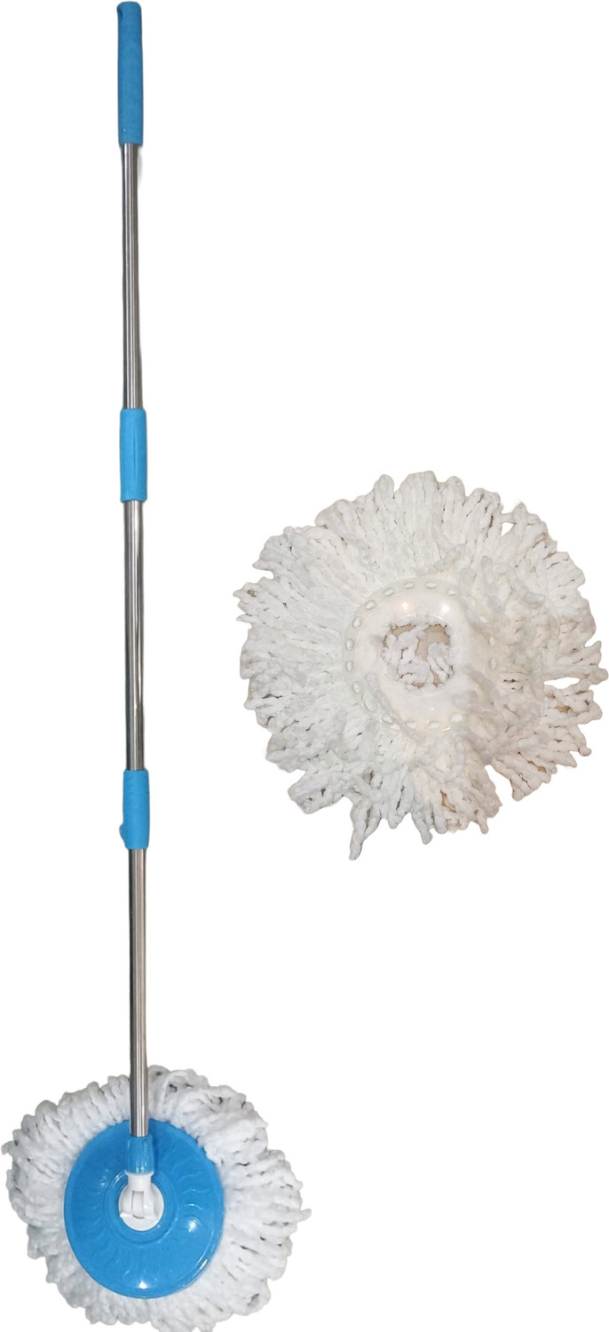 Image of Ayush Premium 360 Spin Extra long Mop Stick | Wet & Dry Cleaning Mop Head and Rod