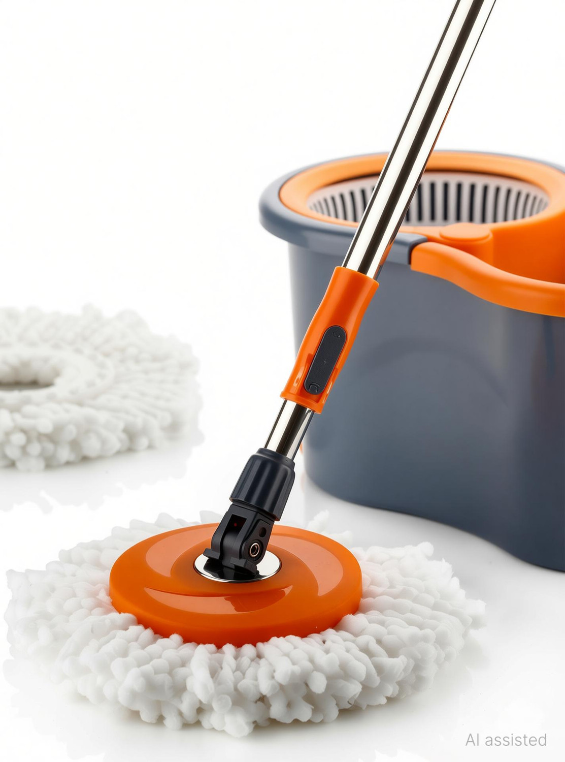 Image of PALAK Gamma with 360 Spinner 2 Microfiber heads & Twin Bucket Mop Set