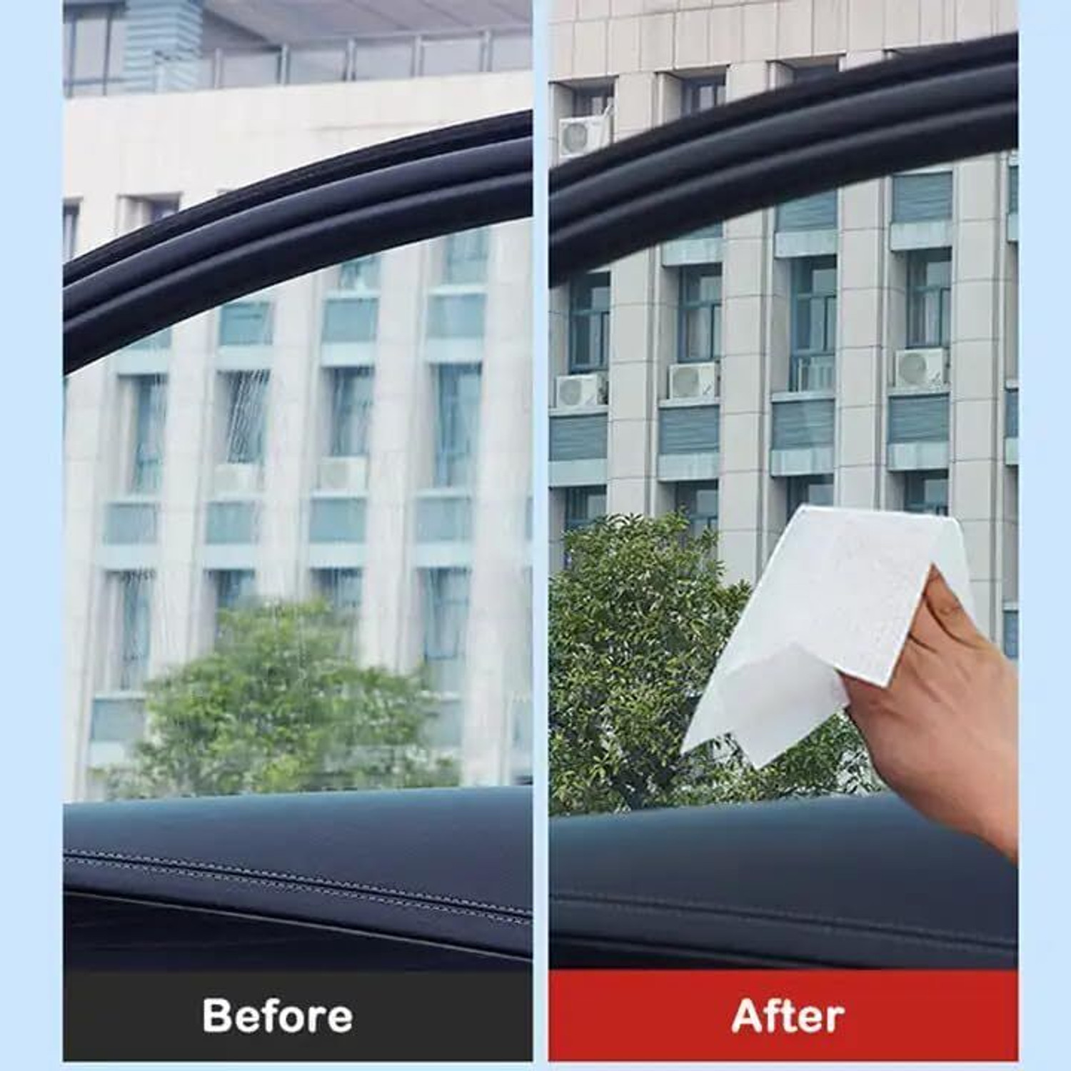 Image of VENTERPRISE Auto Car Glass Anti Fog Wipes (pack of 1 / 80 pcs) Wipes (White)