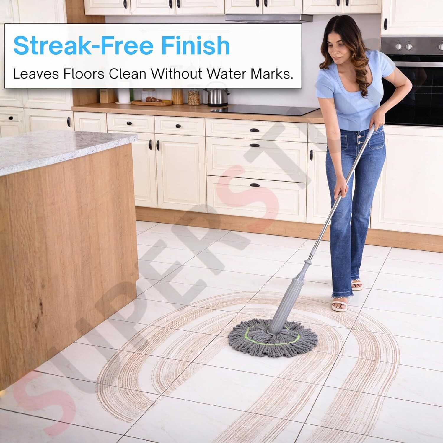 Image of SUPERSTUD SUPERSTUD Mop Floor Cleaner Mop Stick for Floor Cleaning Moppper Wet & Dry Mop
