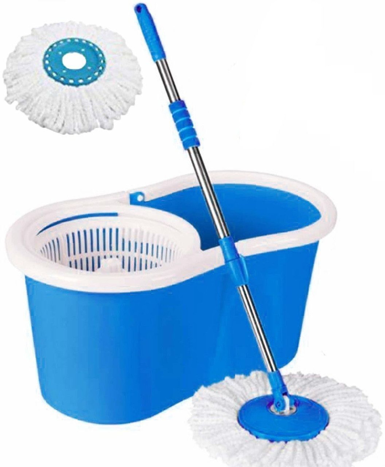 Image of Ayush Premium 360 Degree Self Spin Wringing With 2 Super Absorbers Mop Set, Mop, Cleaning Wipe Mop Rod