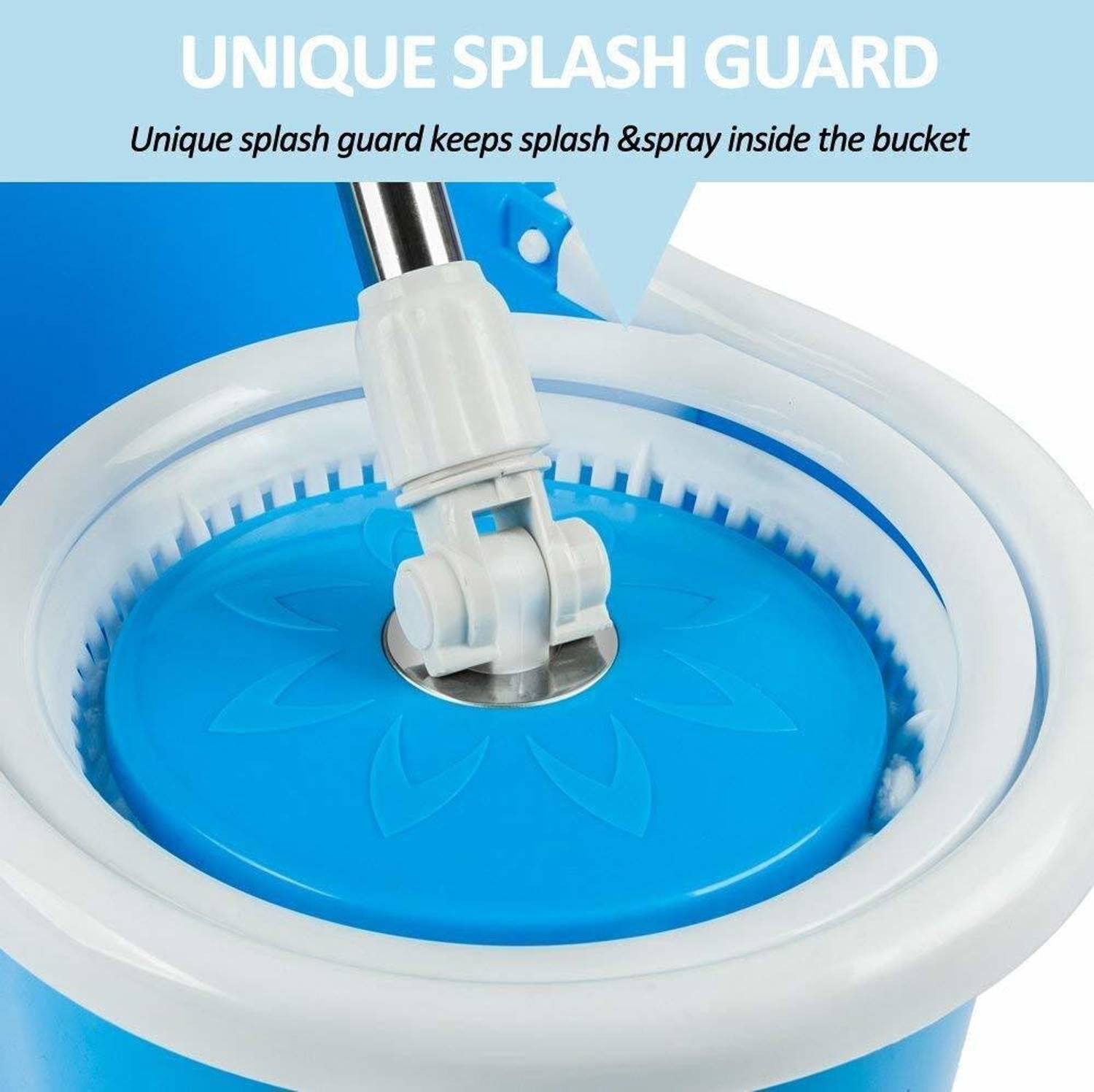 Shivonic Magic Dry Bucket Mop - 360 Degree Self Spin Wringing Wit... more