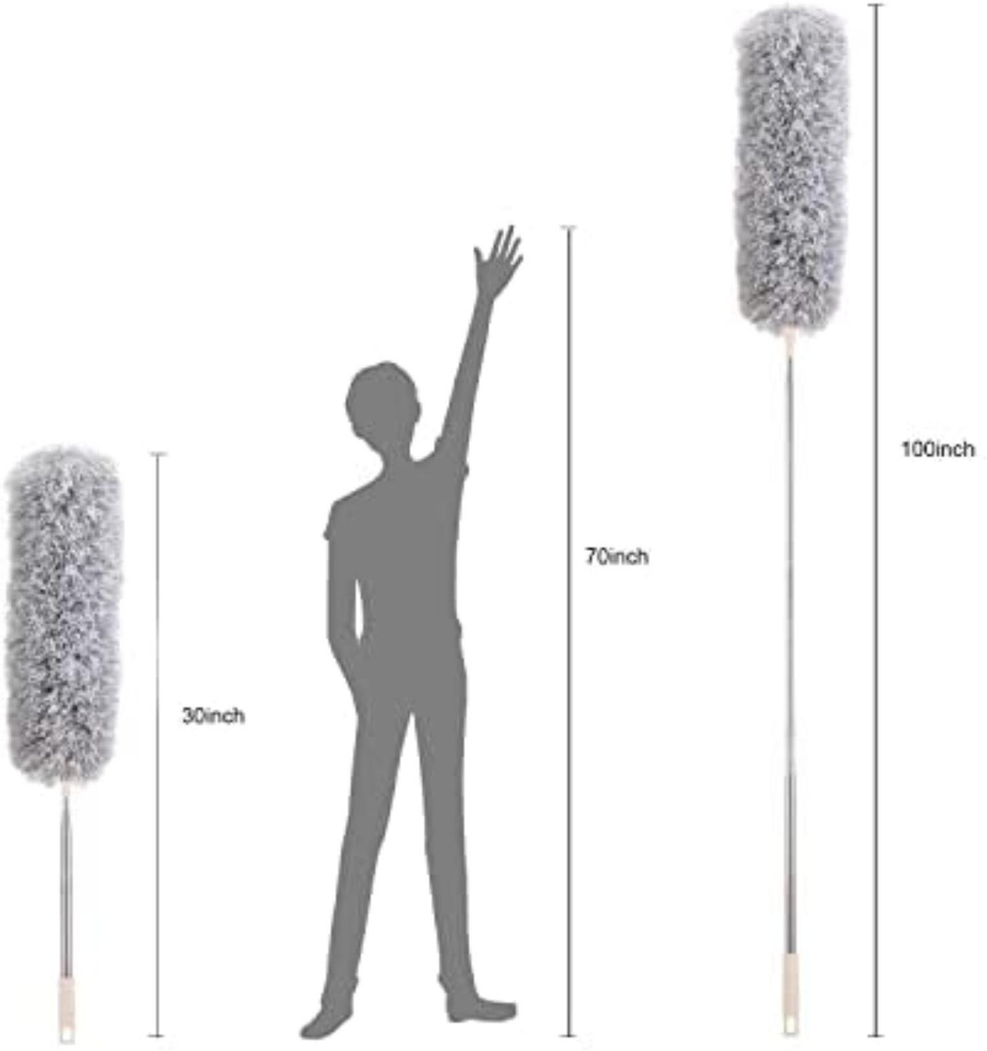 Image of ALL THINGS MORE SHOP 100 inch ExtensionPole with Cleaning Ceiling Fan High Ceiling Wet & Dry Duster Wet & Dry Mop